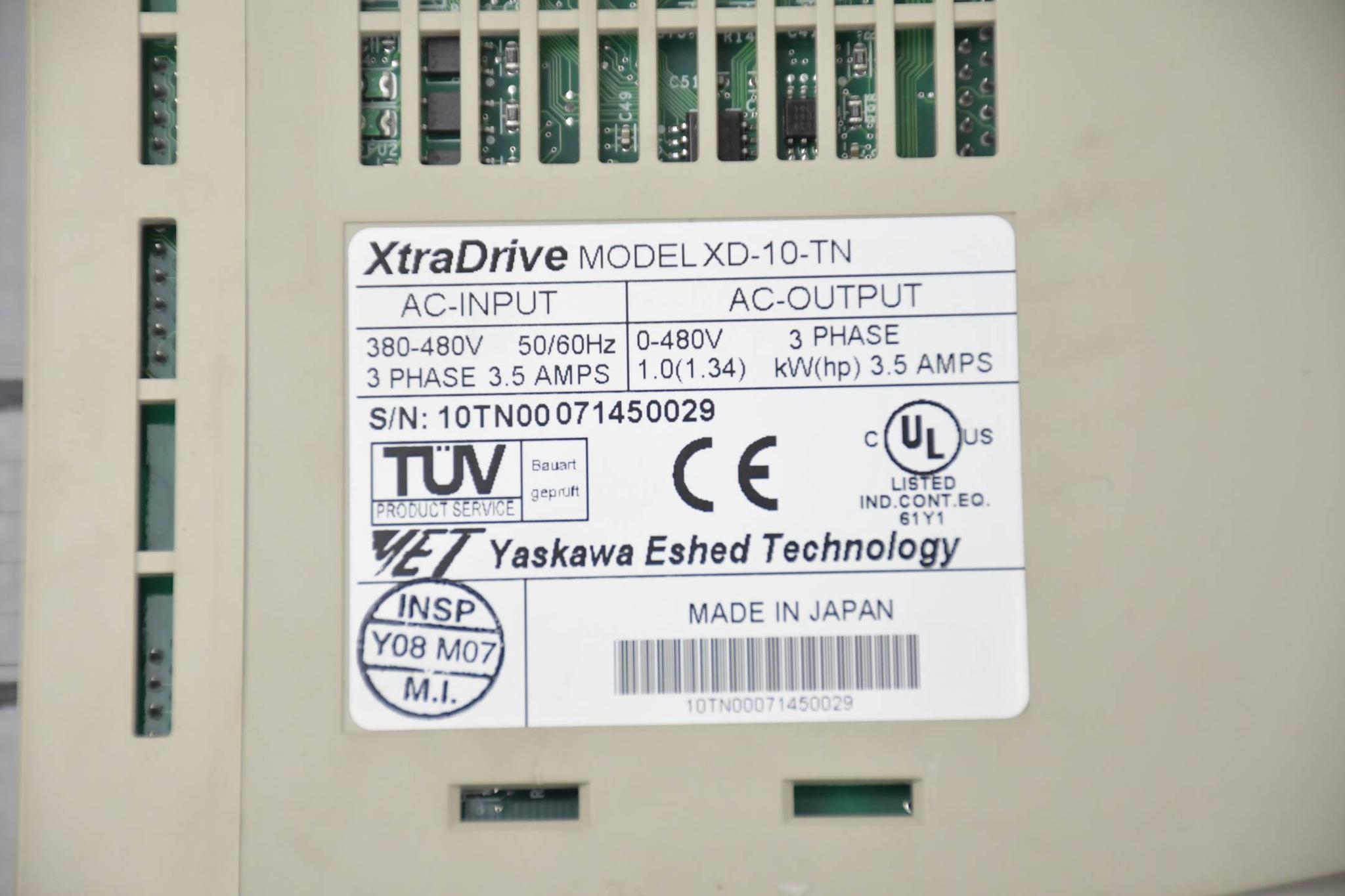 Produktfoto 3 von Yaskawa XtraDrive Frequenzumrichter XD-10-TN