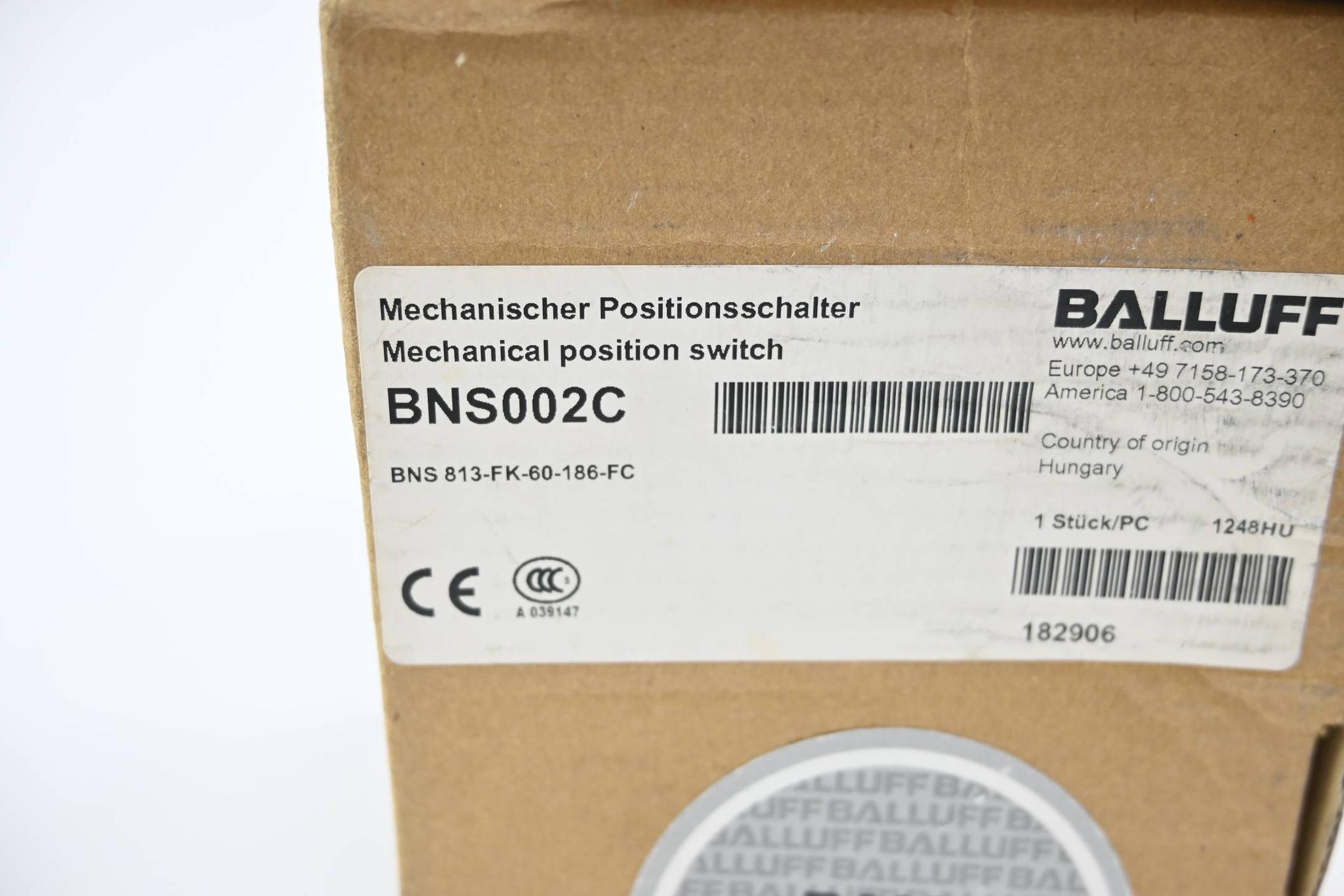 Produktfoto 3 von Balluff Mechanischer Positionsschalter BNS002C BNS 813-FK-60-186-FC