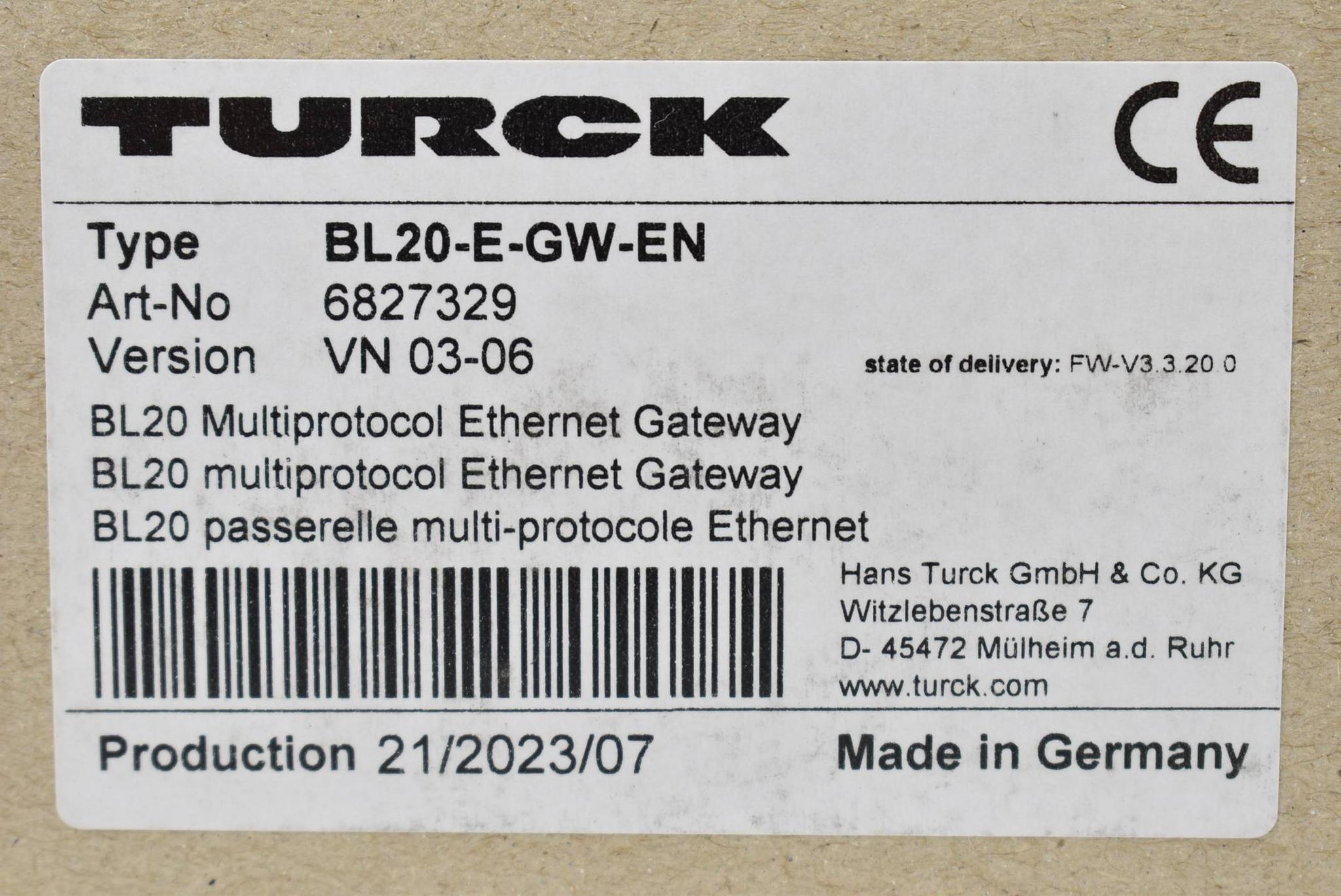 Produktfoto 3 von Turck Kommunikationsmodul BL20-E-GW-EN ( 6827329 )