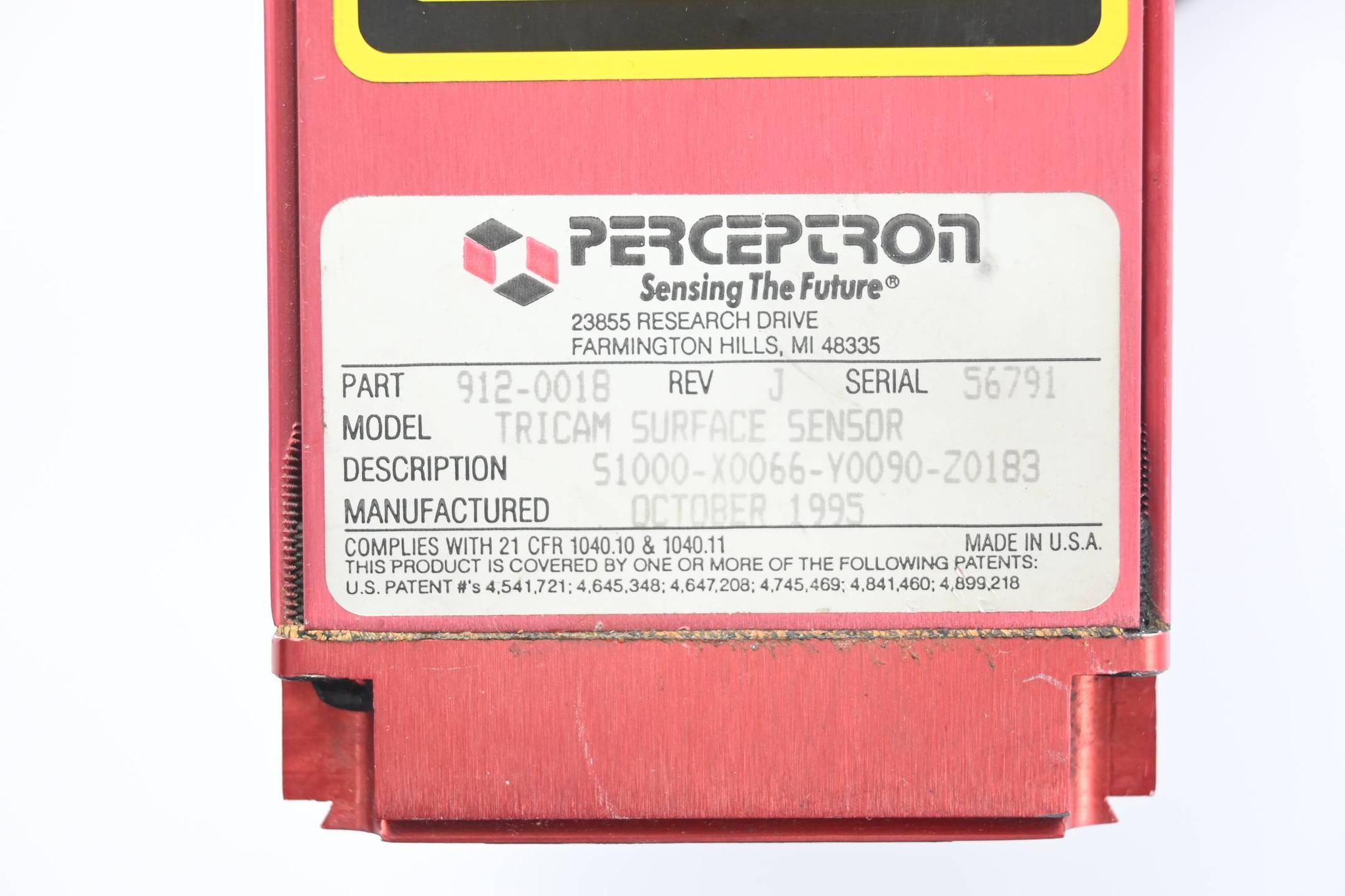 Produktfoto 2 von Perceptron Tricam Surface Sensor 912-0018 ( S1000-X0066-Y0090-Z0183 )