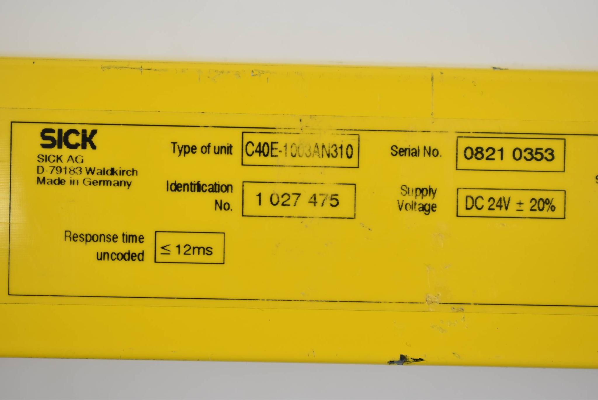 Produktfoto 2 von Sick C4000 Eco Empfänger Sicherheits-Lichtvorhang C40E-1003AN310 ( 1027475 )