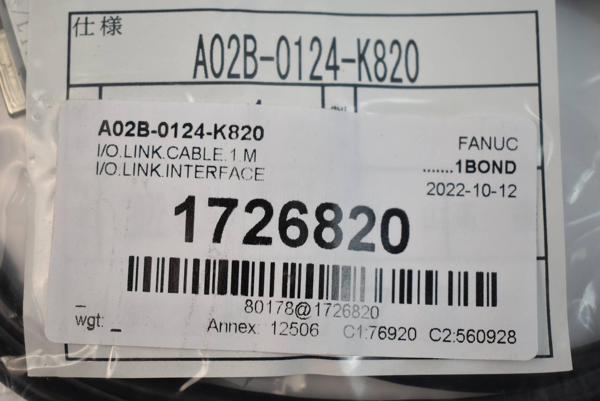 Produktfoto 2 von Fanuc I/O Link Cable Interface 1m A02B-0124-K820