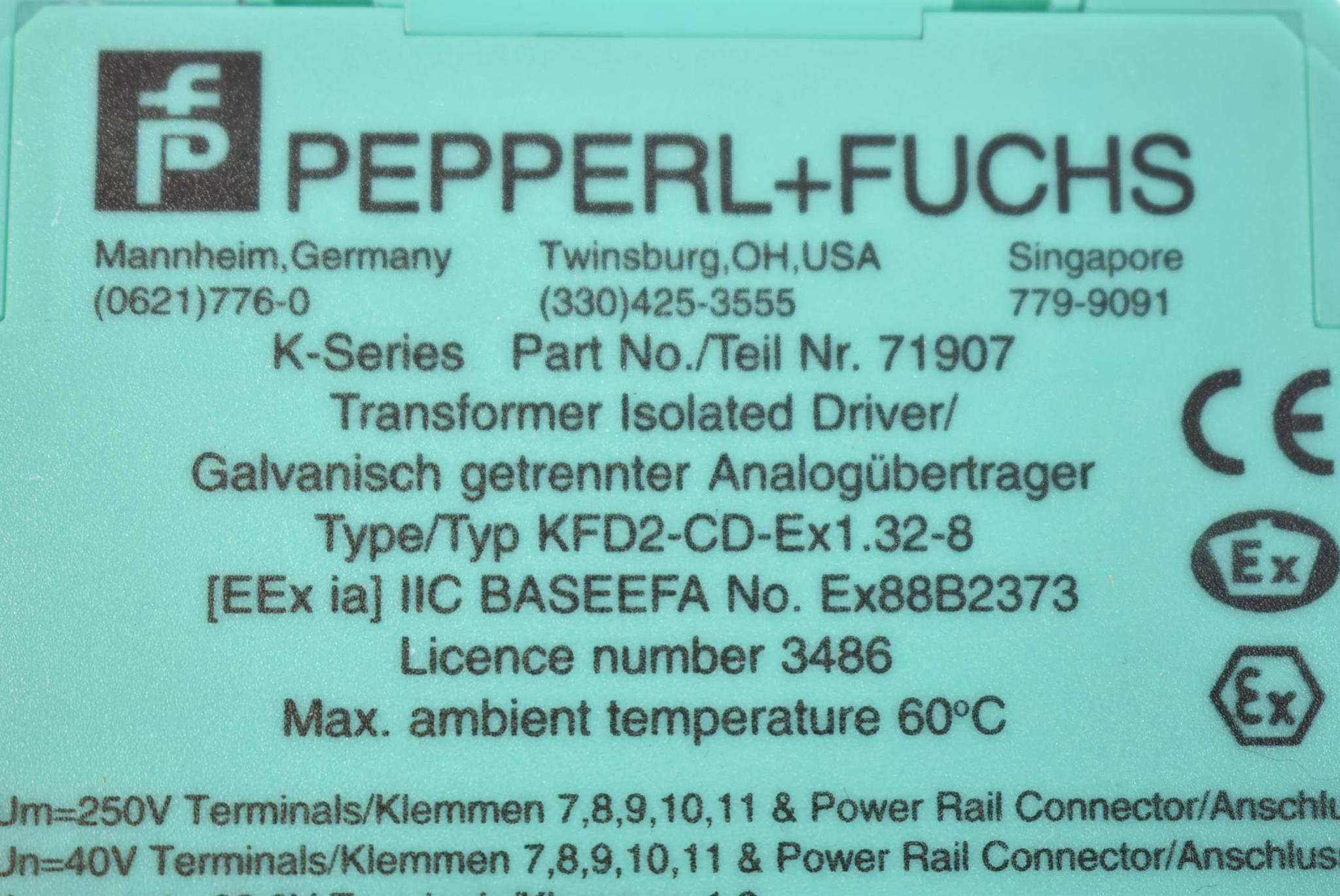 Produktfoto 3 von Pepperl+Fuchs Trennverstärker KFD2-CD-Ex1.32-8 ( 71907 )