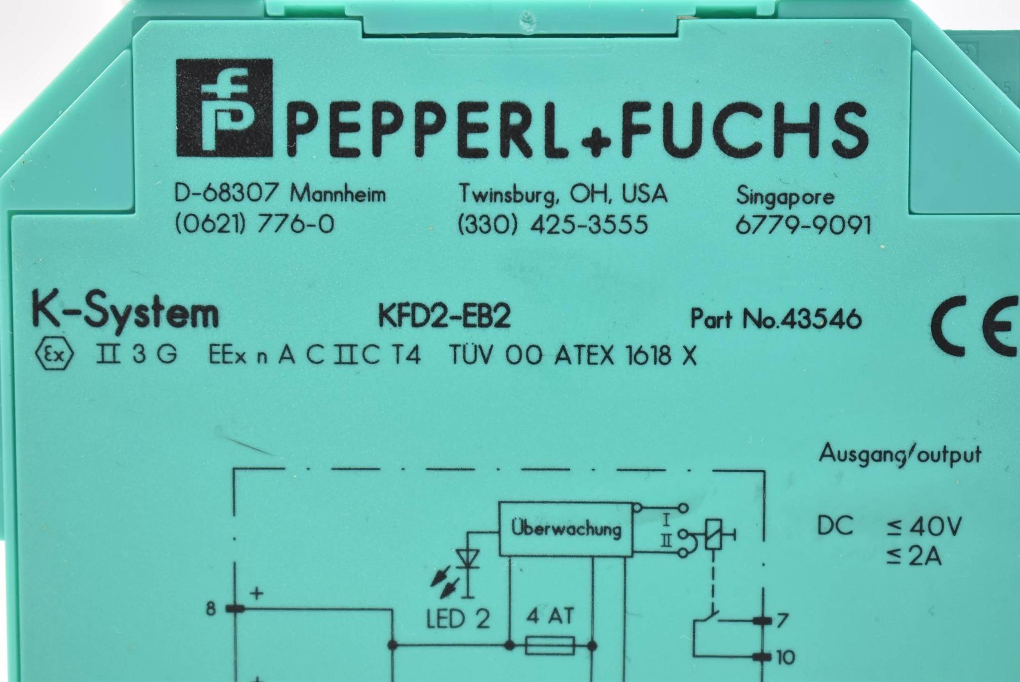 Produktfoto 3 von Pepperl+Fuchs K-System Trennverstärker KFD2-EB2 ( 43546 )