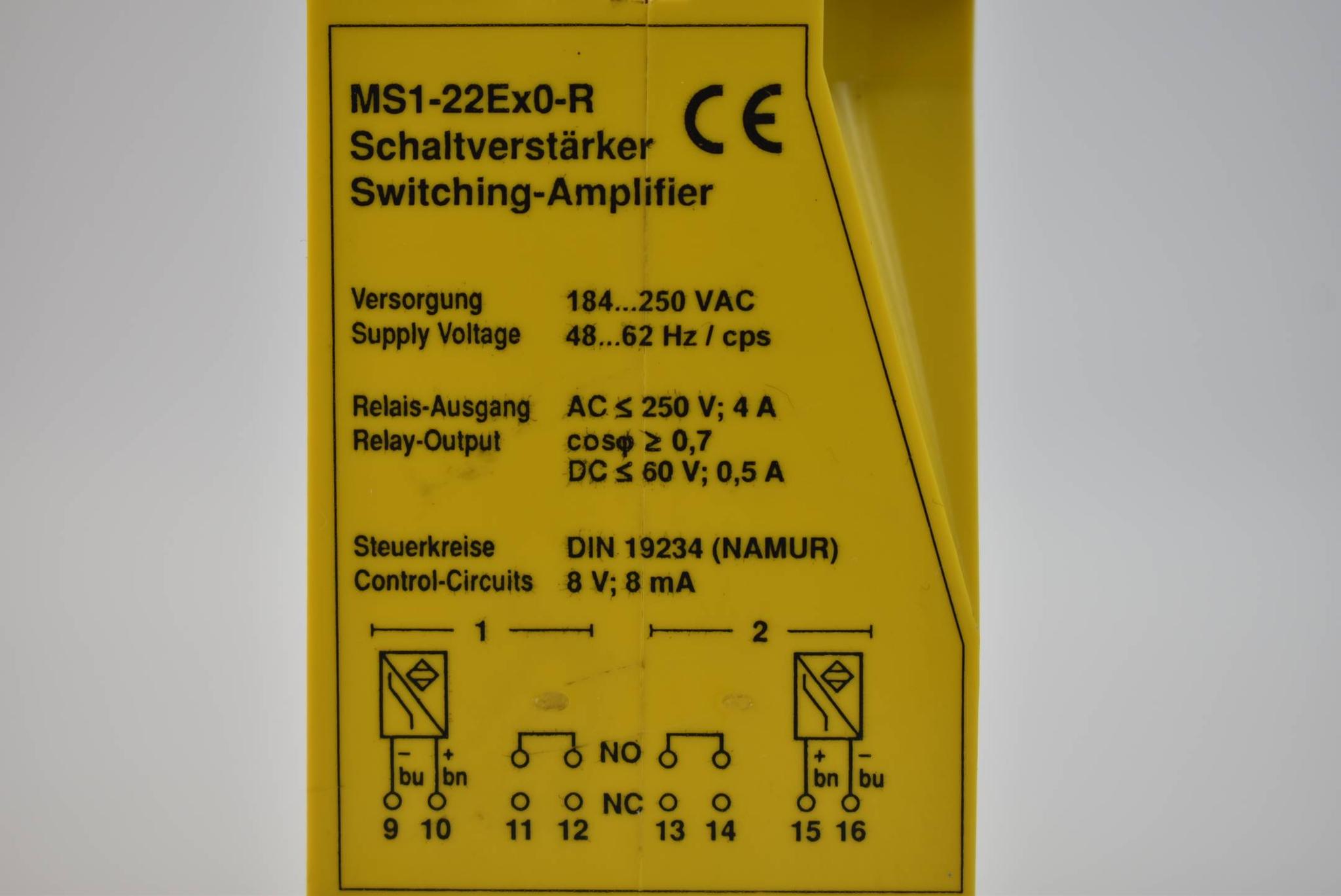 Produktfoto 2 von Turck Schaltverstärker MS1-22Ex0-R ( 184-250VAC 48-62Hz )