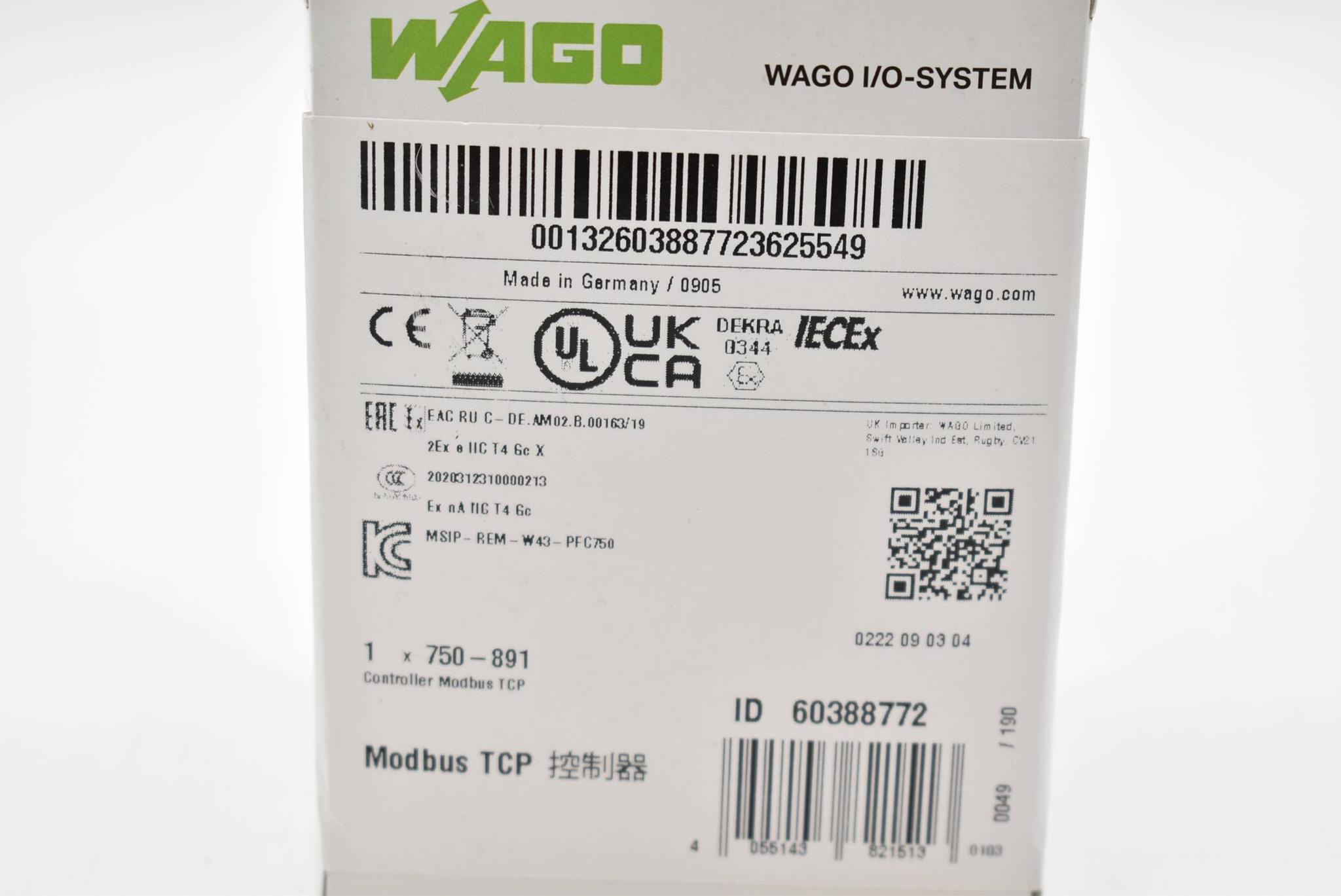 Produktfoto 2 von Wago I/O-System Controller Modbus TCP 750-891