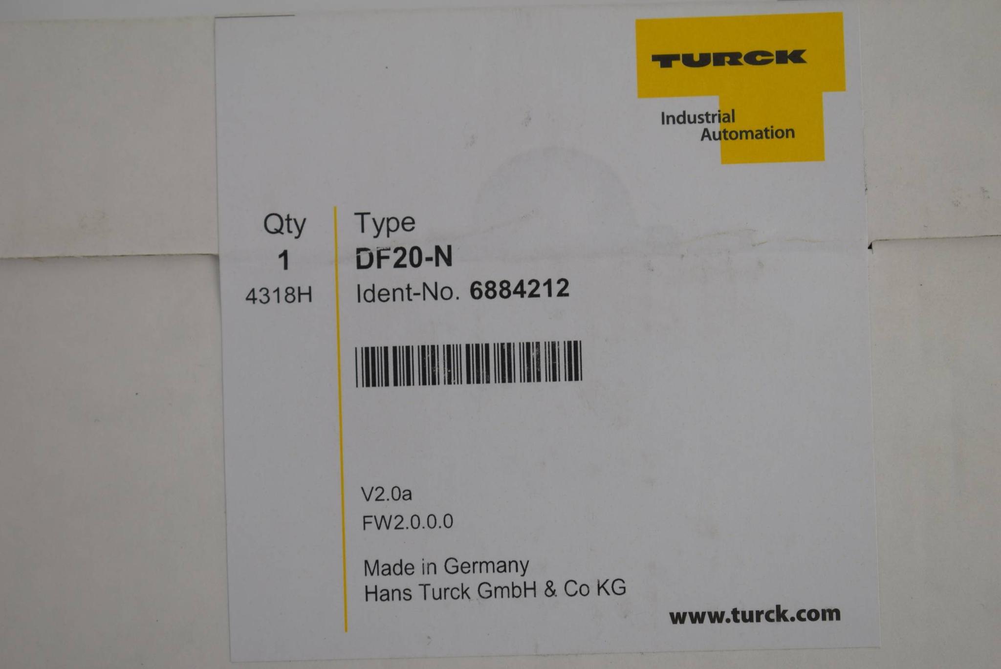 Produktfoto 1 von Turck 2 Kanal Frequenzmodul DF20-N 6884212 ( 4318H )