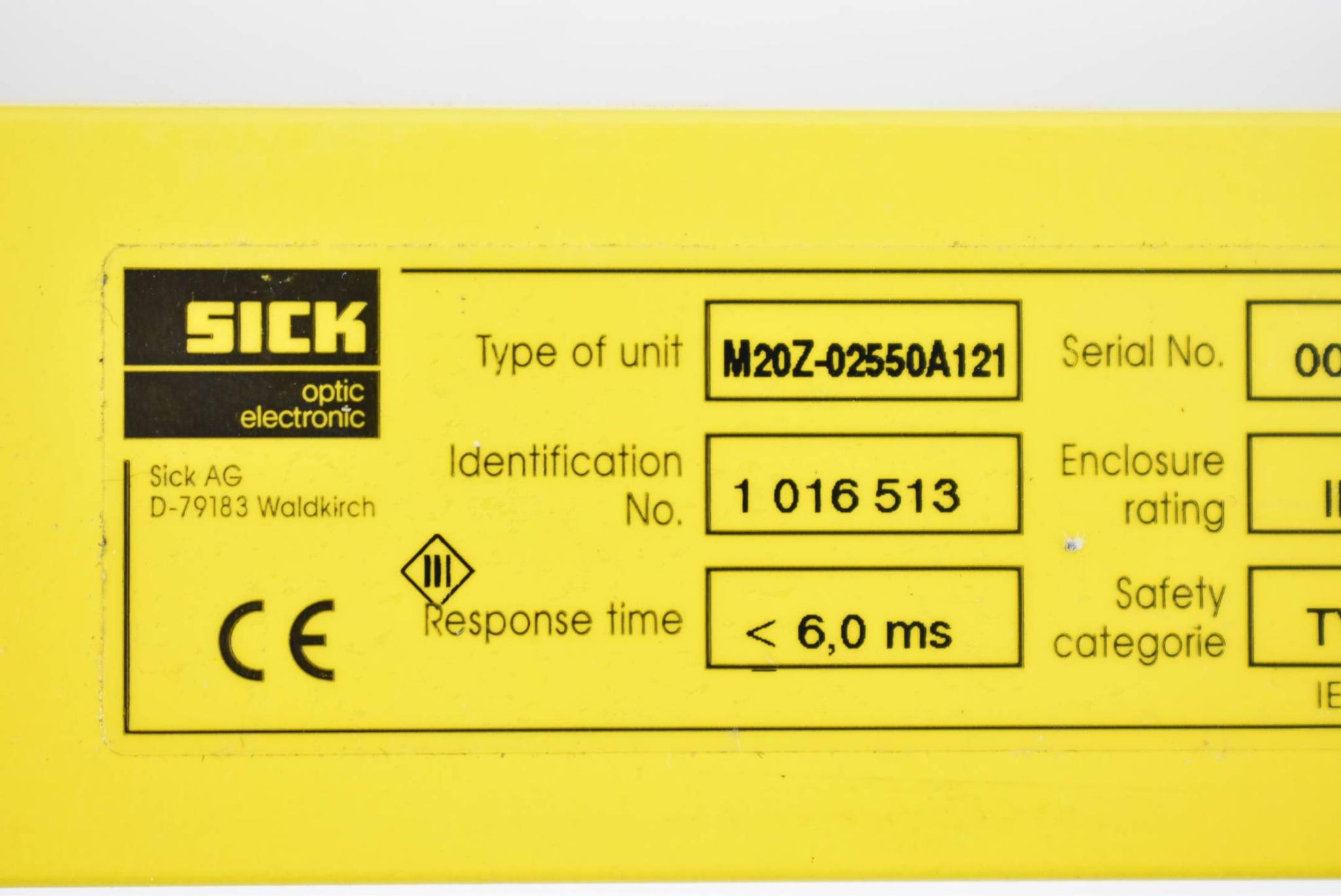 Produktfoto 3 von Sick Mehrstrahl Sicherheitslichtschranken 2 Stück M20Z-02550A121 ( 1016513 )