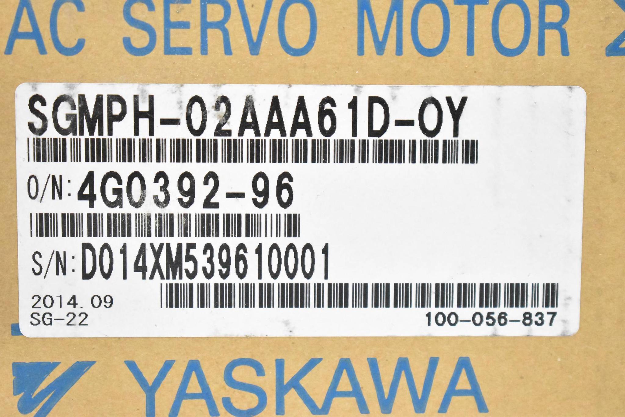 Produktfoto 1 von Yaskawa AC Servo Motor SGMPH-02AAA61D-0Y ( SGMPH02AAA61D0Y )