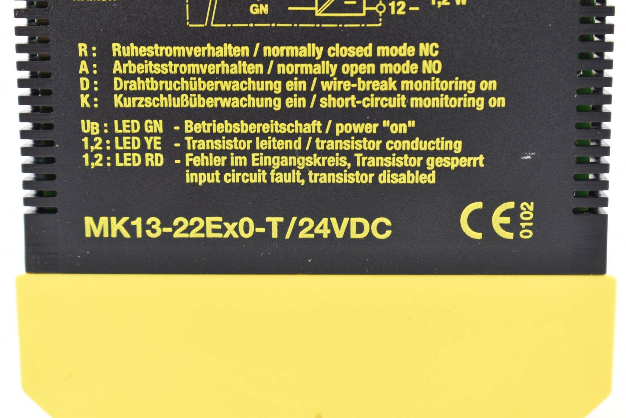 Produktfoto 2 von Turck Trennschaltverstärker 11,9V 36,0mA MK13-22Ex0-T/24VDC