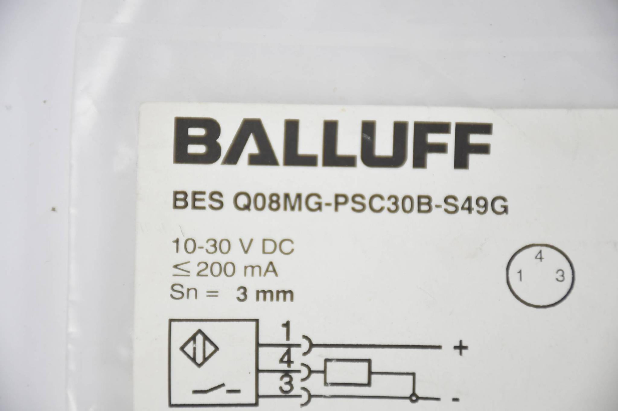 Produktfoto 2 von Balluff Induktiver Standardsensor BES Q08MG-PSC30B-S49G