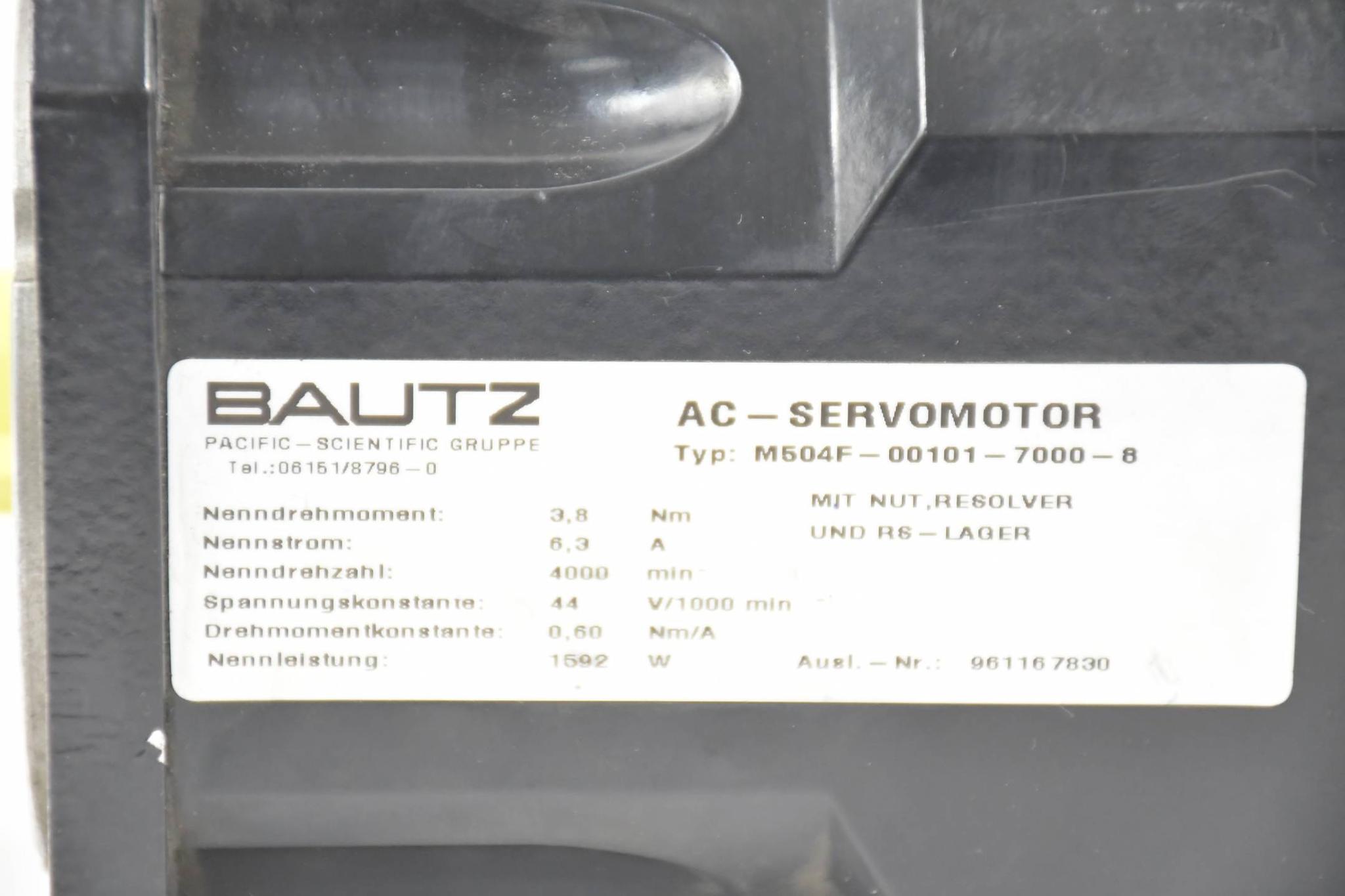 Produktfoto 3 von Bautz AC-Servomotor M504F-00101-7000-8