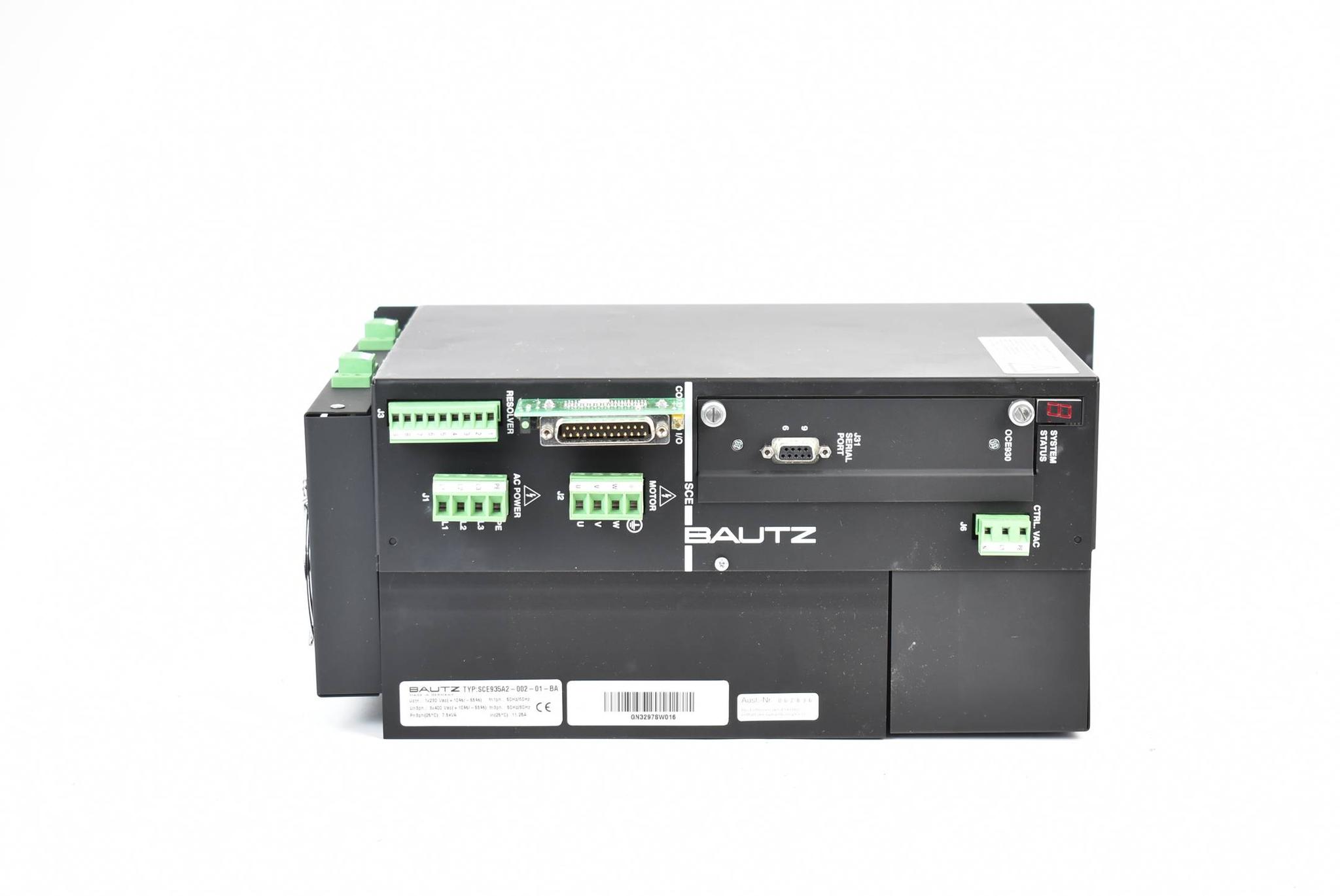 Produktfoto 2 von Bautz SCE 900 Servo-Verstärker 400VAC 50/60Hz 7,5kVA 11,25A SCE935A2-002-01-BA