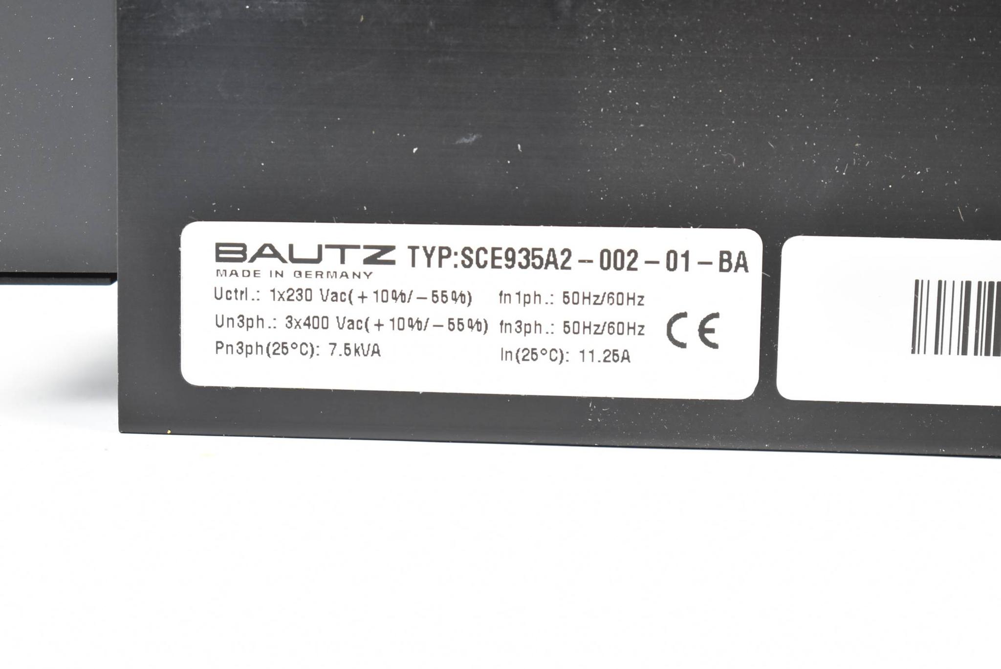 Produktfoto 4 von Bautz SCE 900 Servo-Verstärker 400VAC 50/60Hz 7,5kVA 11,25A SCE935A2-002-01-BA