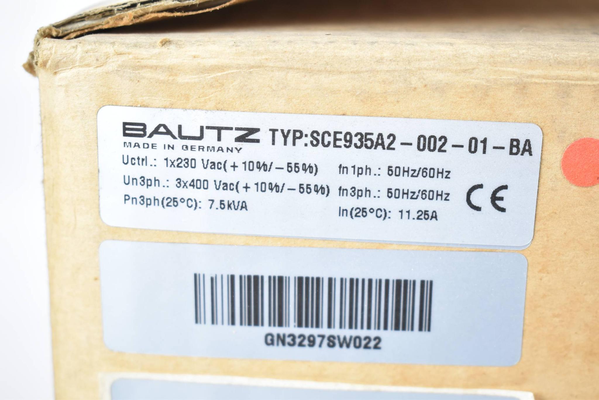 Produktfoto 5 von Bautz SCE 900 Servo-Verstärker 400VAC 50/60Hz 7,5kVA 11,25A SCE935A2-002-01-BA