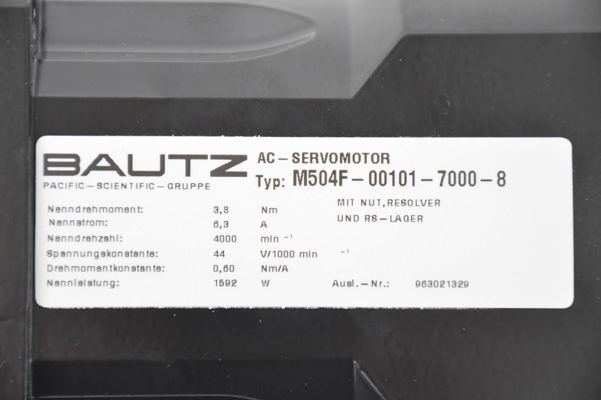 Produktfoto 4 von Bautz AC-Servomotor M504F-00101-7000-8