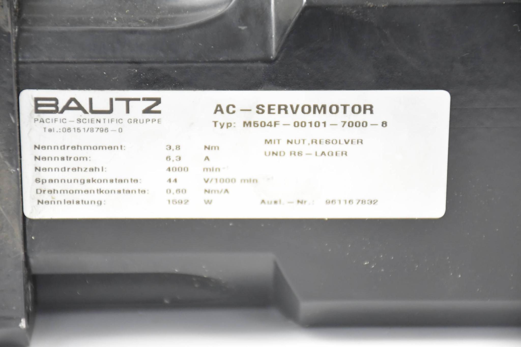 Produktfoto 4 von Bautz AC-Servomotor M504F-00101-7000-8