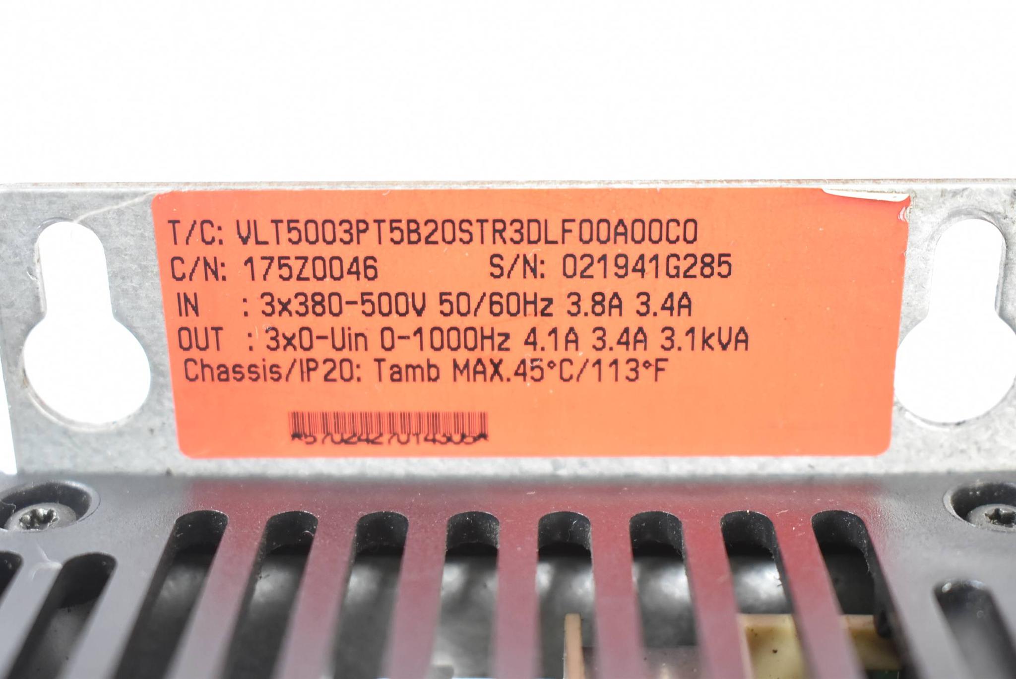 Produktfoto 3 von Danfoss VLT 5000 Frequenzumrichter VLT5003PT5B20STR3DL00A00C0 ( 175Z0046 )