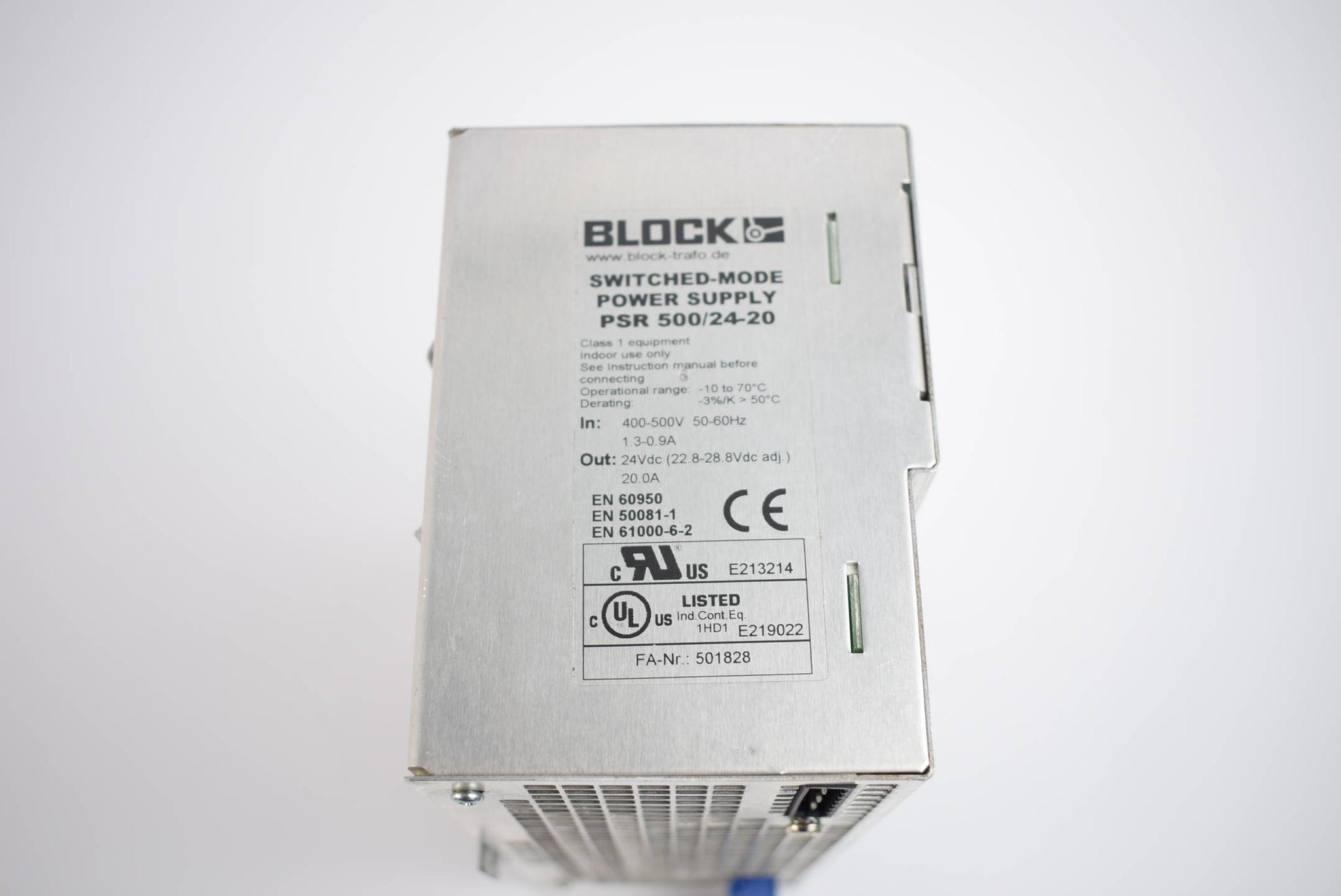 Produktfoto 2 von Block Switched Mode Power Supply PSR 500/24-20