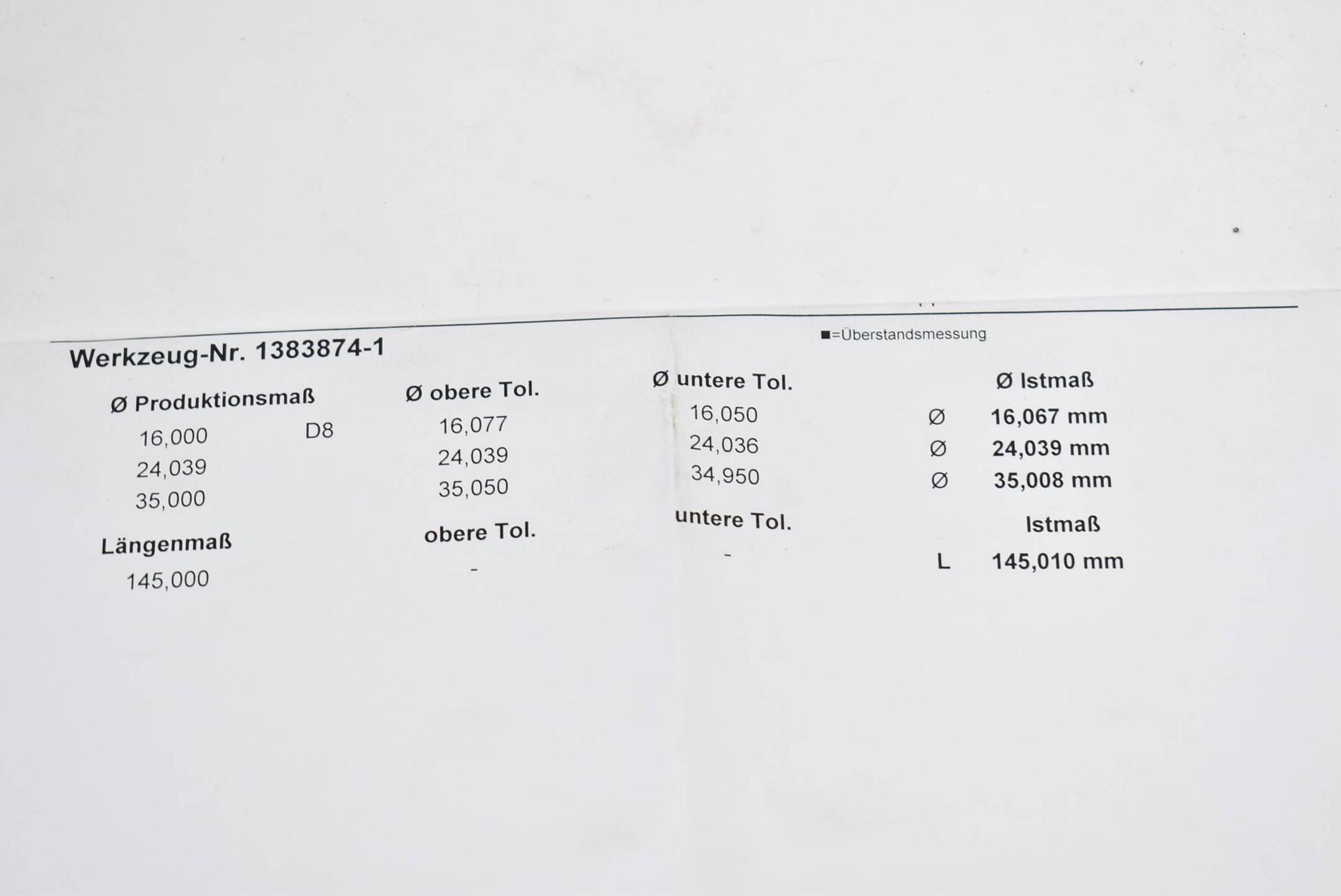 Produktfoto 4 von Mapal 1383874-1 ( F30024491-000/g ) 3.Spannung 421 Tool 8067 MN 5093-08-K 93304