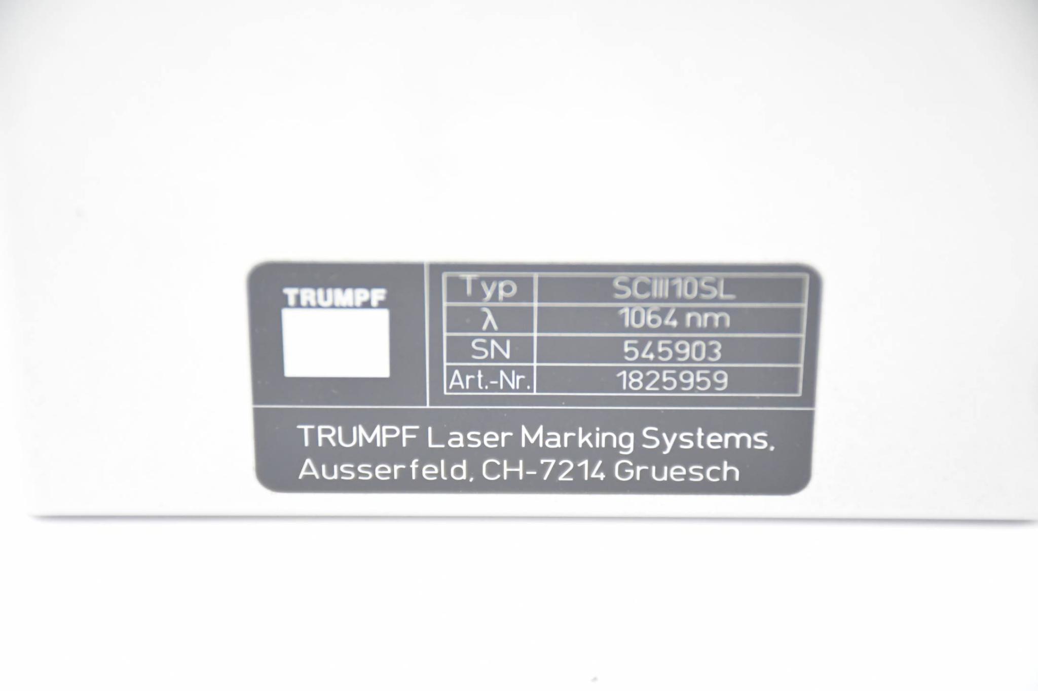 Produktfoto 5 von Trumpf Beschriftungslaser TruMark 5000 inkl. Trumpf SCIII10SL