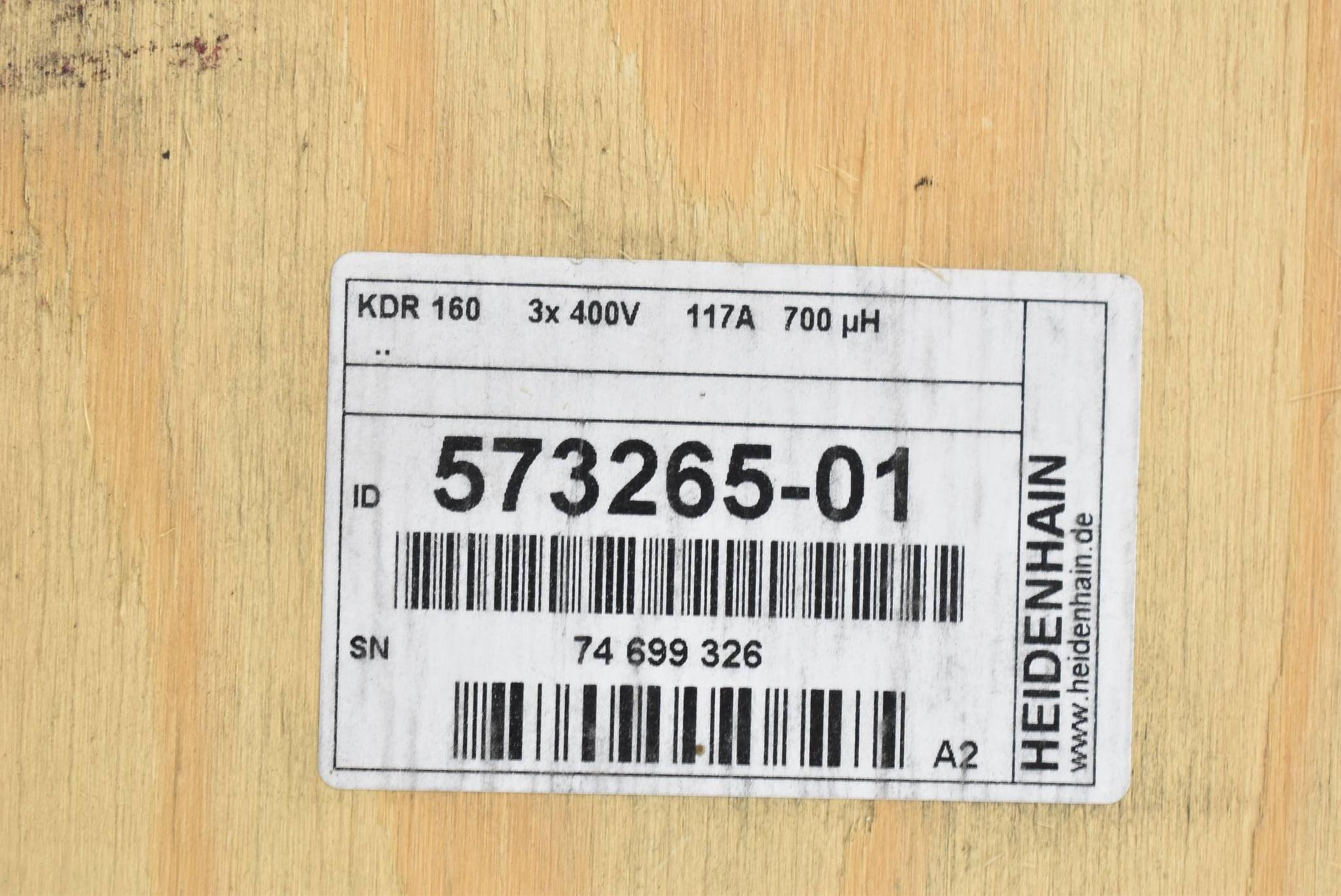 Produktfoto 1 von Heidenhain KDR 160 Kommutierungsdrossel 3x400V 117A 700μH ( 573265-01 ) Ver. A2