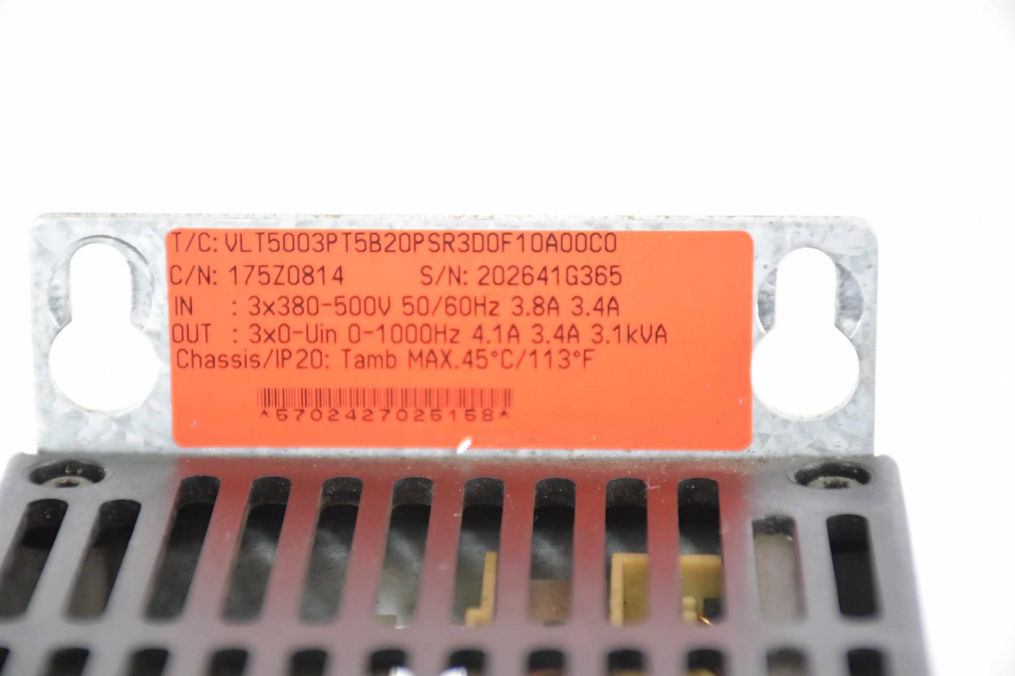 Produktfoto 3 von Danfoss VLT® 5000 VLT5003PT5B20PSR3D0F10A00C0 ( 175Z0814 ) inkl. Bedienpanel