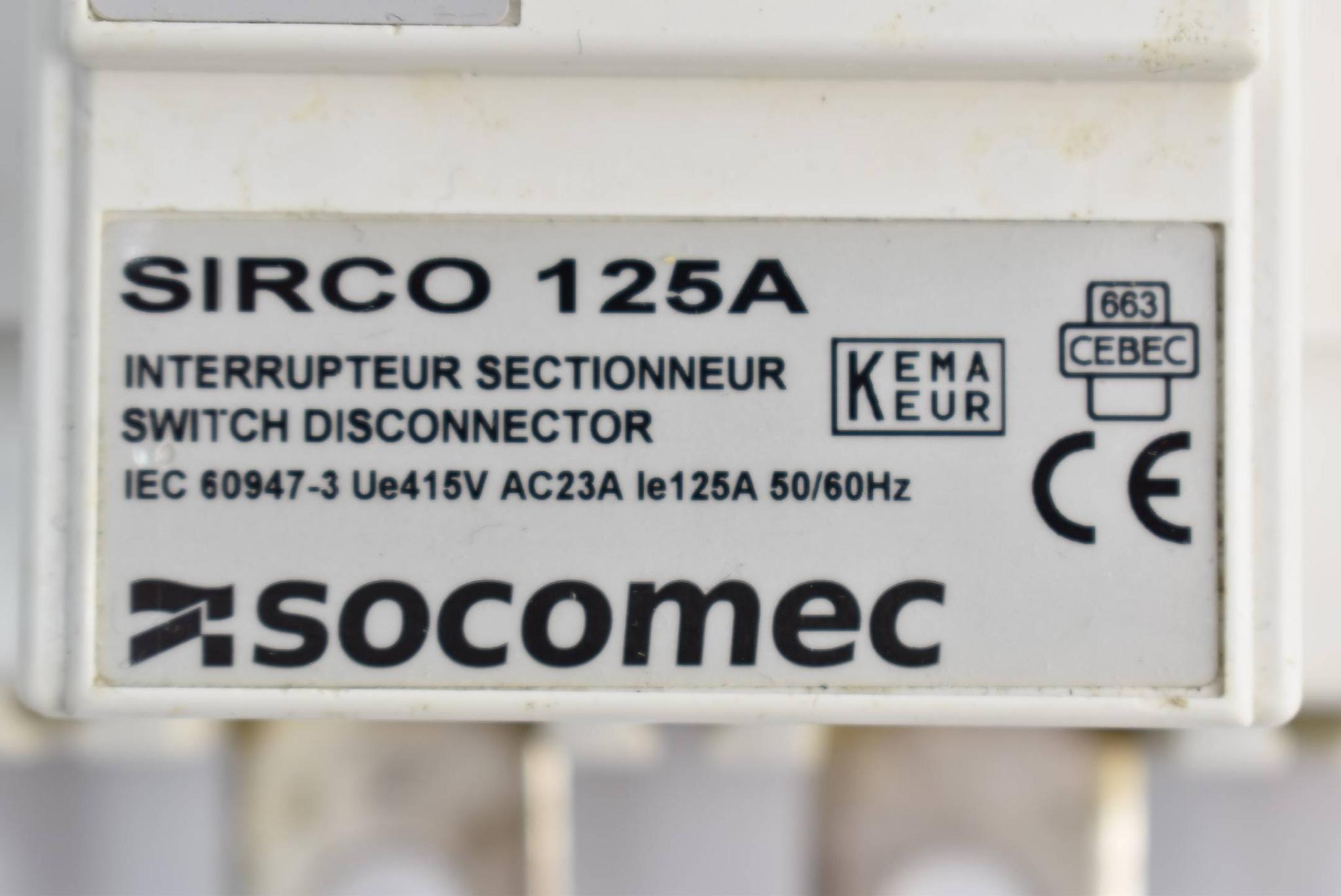 Produktfoto 2 von Socomec Sirco 125A Photo Voltaic Schalter 125Amper