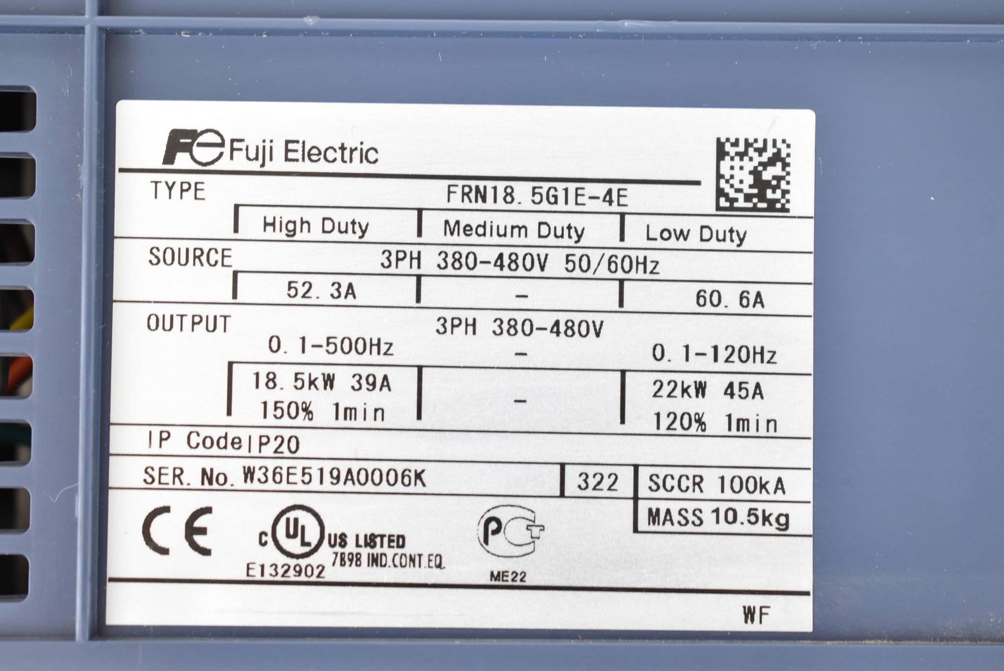 Produktfoto 4 von Fuji Electric Umrichter FRN18.5G1E-4E