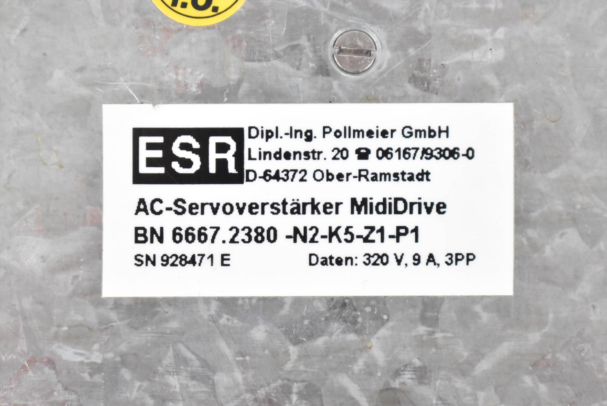 Produktfoto 4 von ESR Pollmeier AC-Servoverstärker MidiDrive BN 6667.2380-N2-K5-Z1-P1