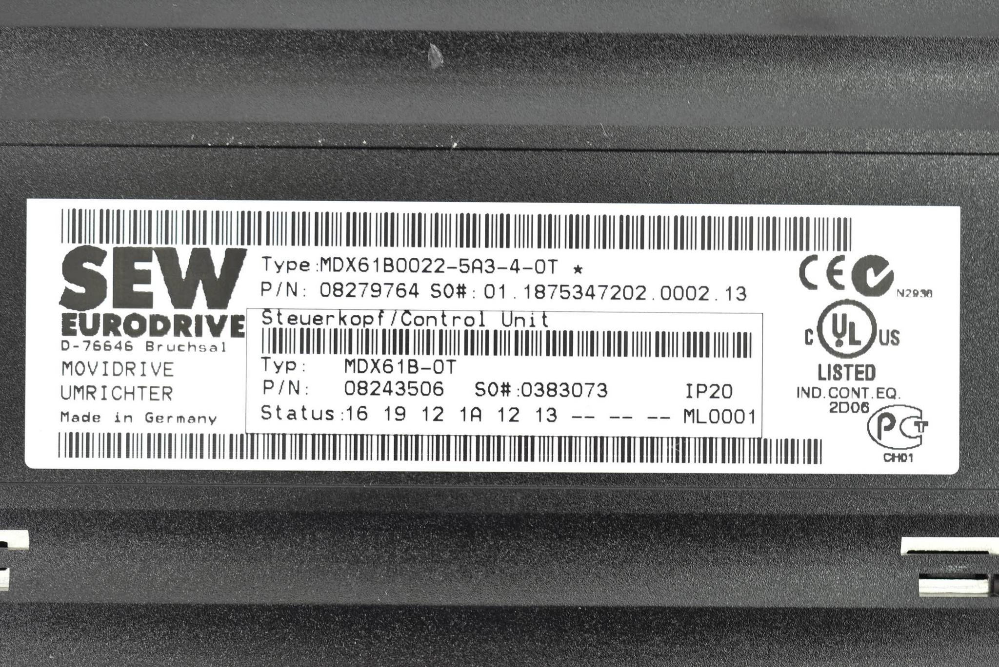 Produktfoto 4 von SEW Movidrive Umrichter MDX61B0022-5A3-4-0T + MDX60A0022-5A3-4-00