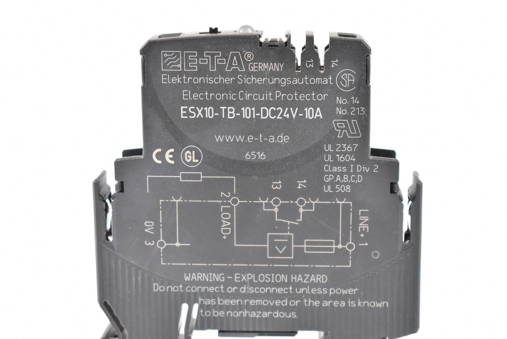 Produktfoto 2 von ETA Sicherungsautomat ESX10-TB-101-DC24V-10A