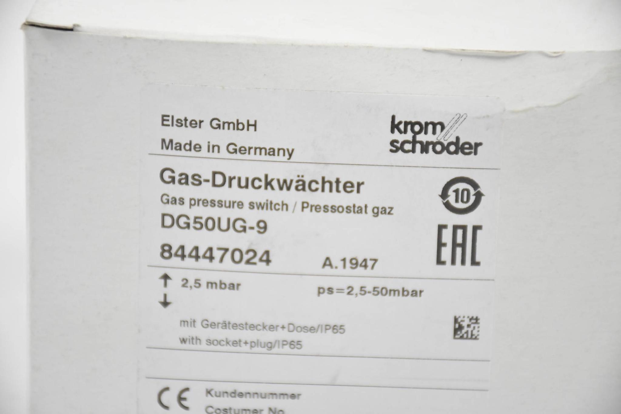 Produktfoto 3 von Krom Schröder Gas-Druckwächter DG50UG-9 ( 84447024 )