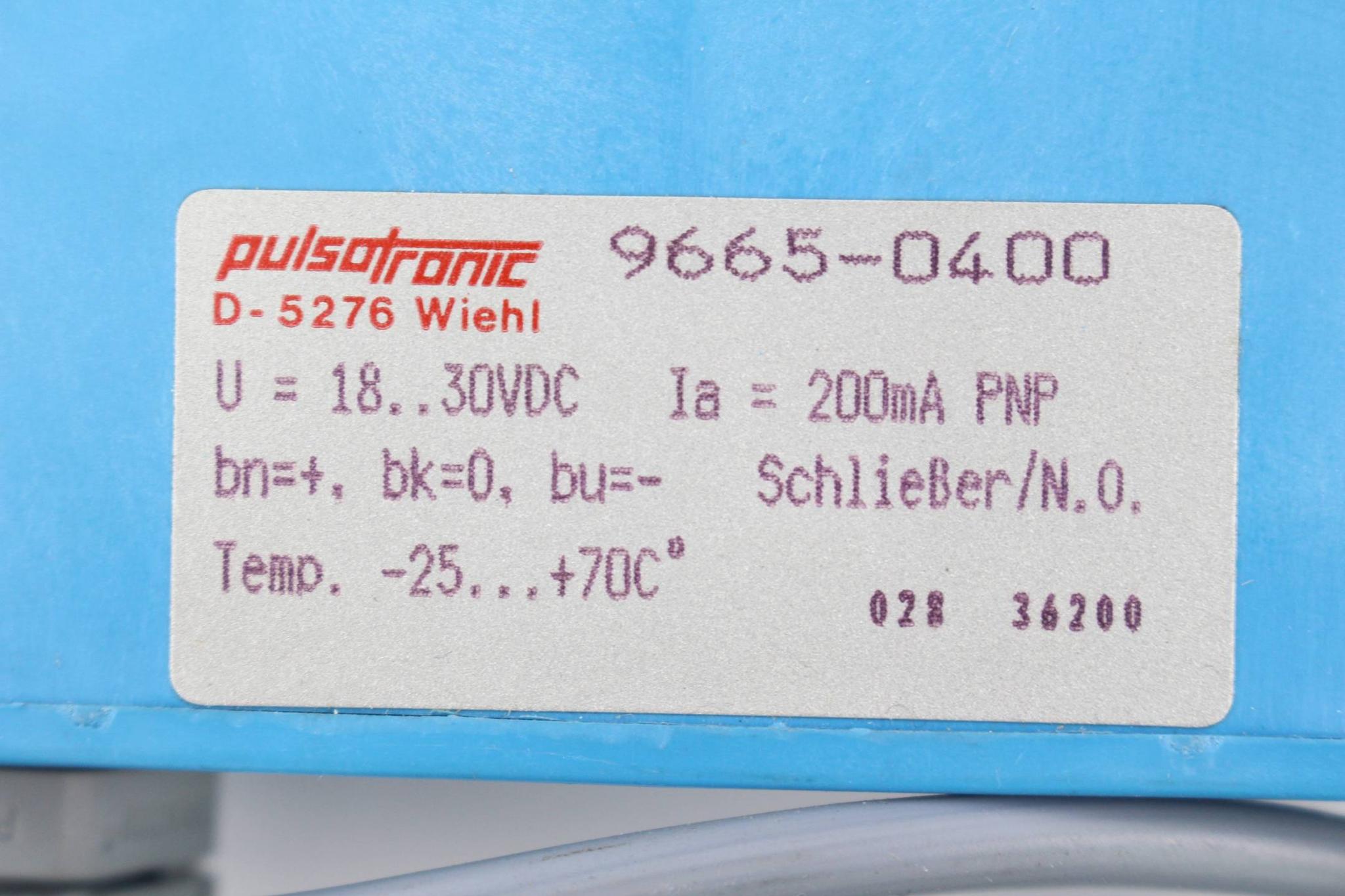 Produktfoto 1 von Pulsotronic Näherungsschalter 18-30VDC 200mA 9665-0400