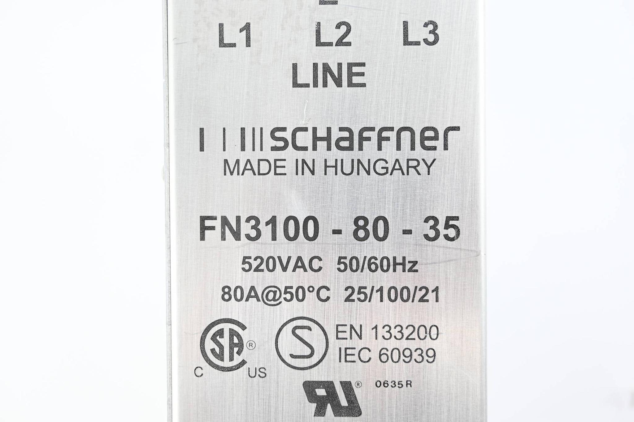 Produktfoto 3 von Schaffner Netzfilter 520VAC 50/60Hz ( FN3100-80-35 )