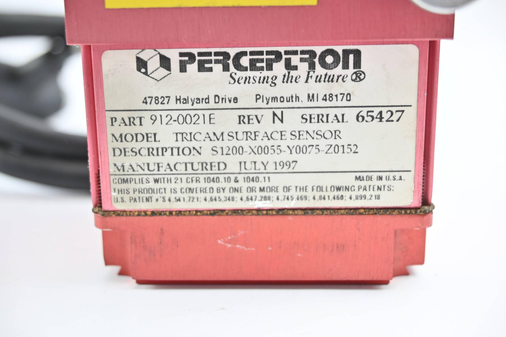 Produktfoto 2 von Perceptron Tricam Surface Sensor 912-0021E Rev. N