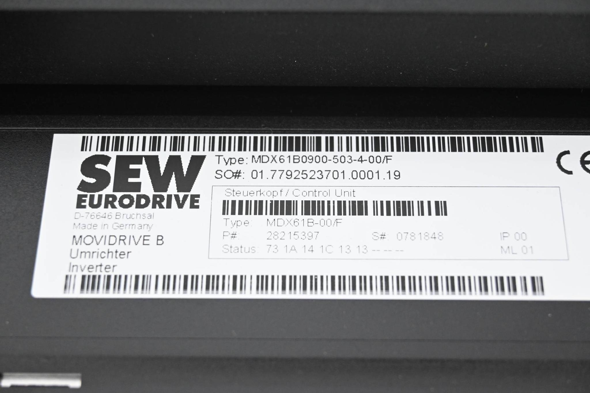 Produktfoto 4 von SEW Eurodrive Movidrive B Umrichter MDX61B0900-503-4-00 / F