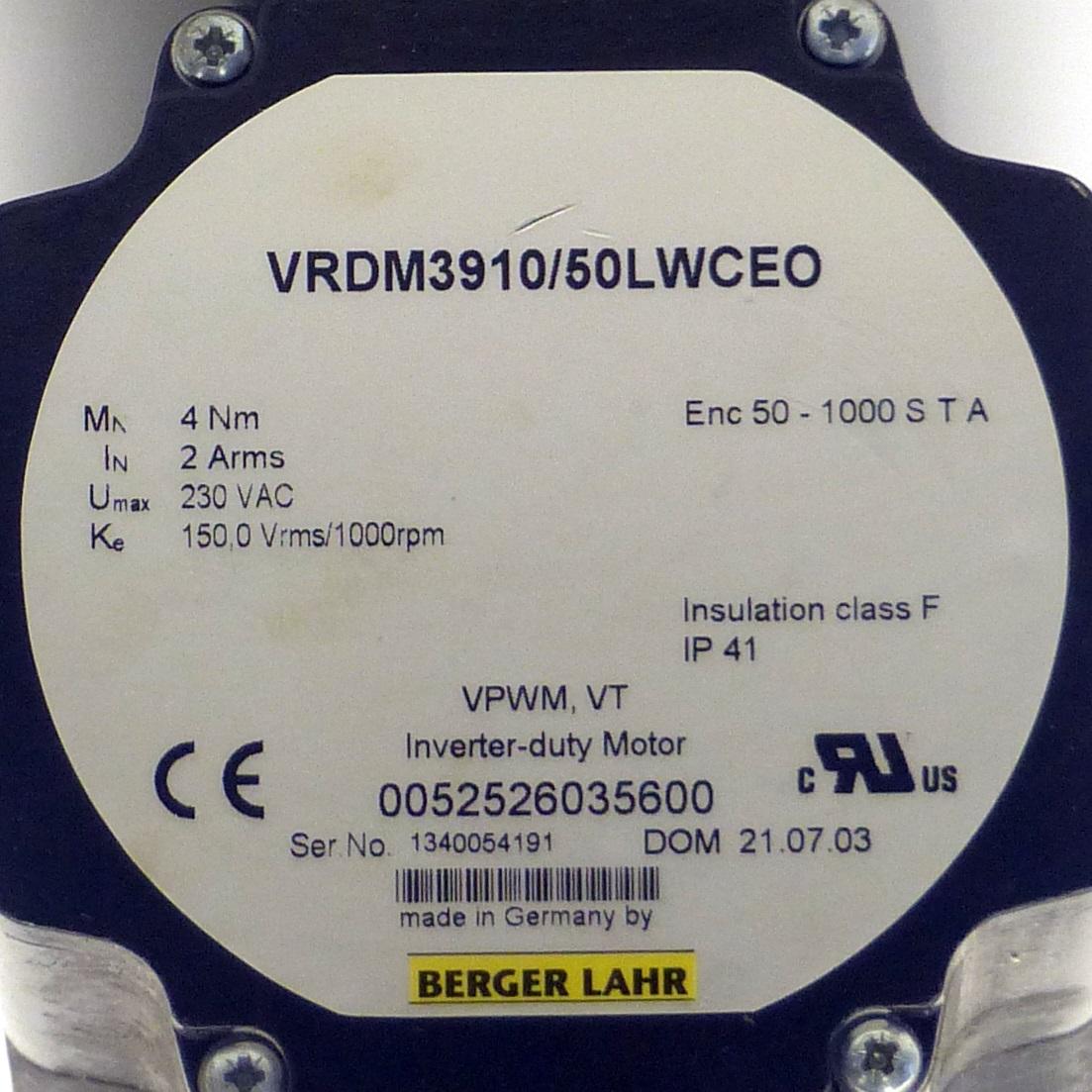 Produktfoto 2 von BERGER LAHR Inverter-duty Motor VRDM3910/50LWCEO