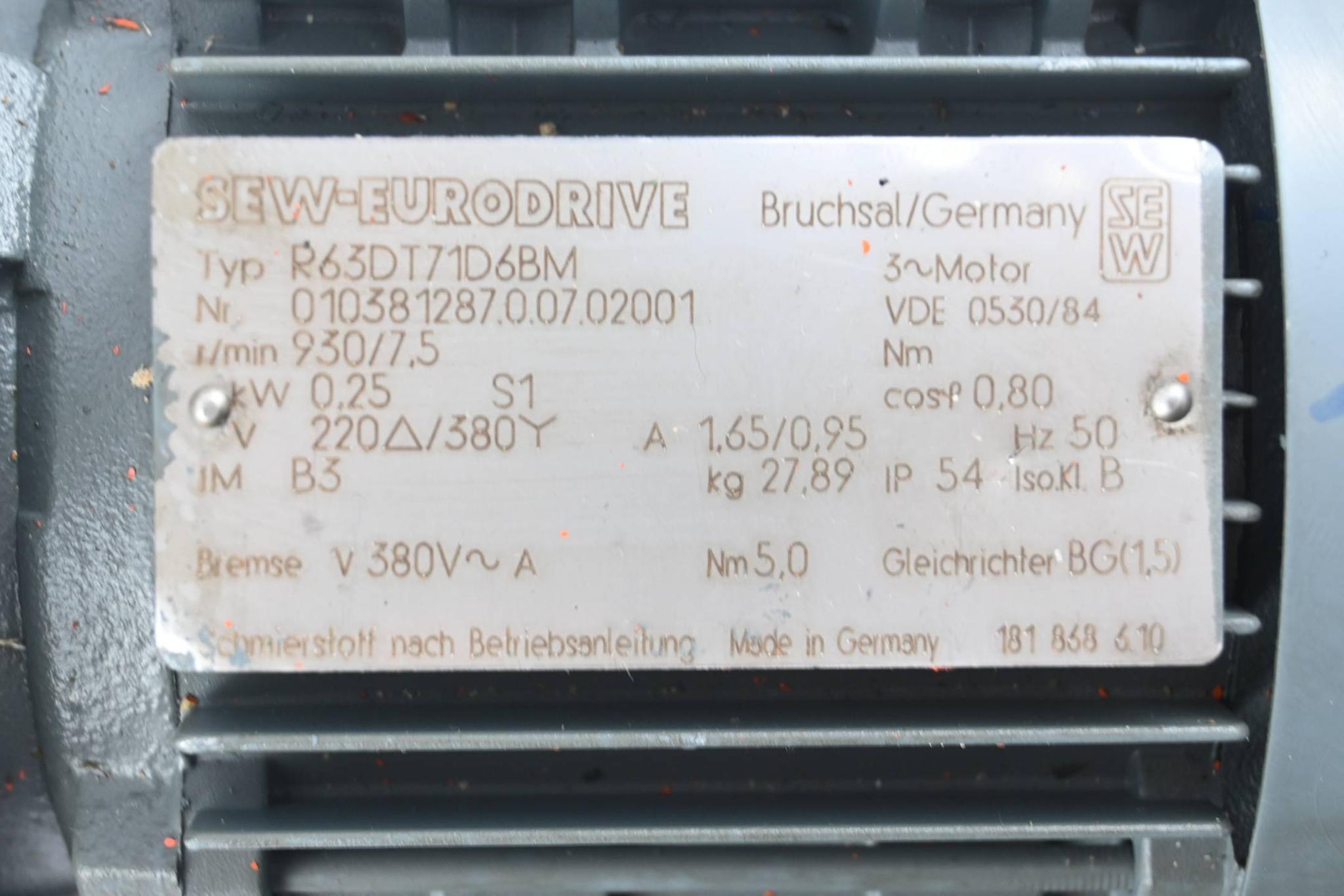 Produktfoto 2 von SEW Eurodrive Getriebemotor R63DT71D6BM ( R63 DT71D6BM )