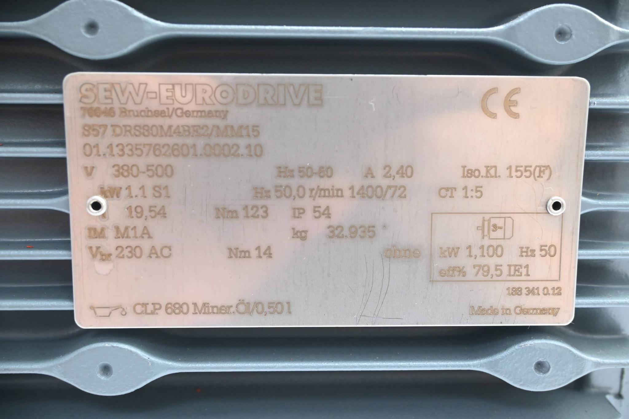 Produktfoto 2 von SEW Eurodrive Getriebemotor S57DRS80M4BE2/MM15 ( S57 DRS80M4BE2/MM15 )