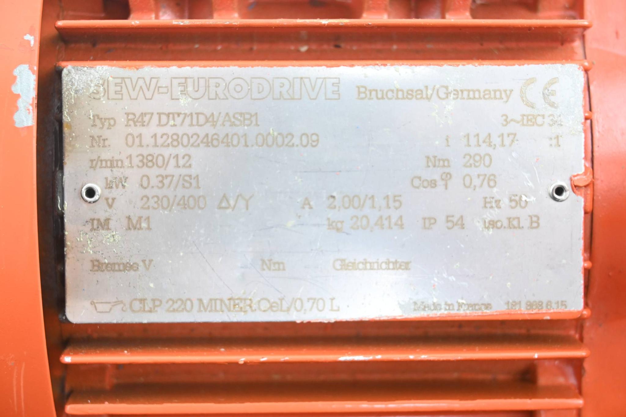 Produktfoto 2 von SEW Eurodrive Getriebemotor R47DT71D4/ASB1 ( R47 DT71D4/ASB1 )