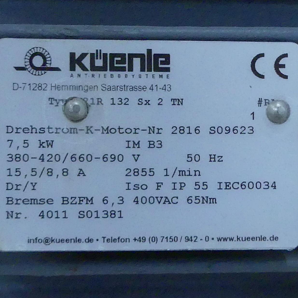 Produktfoto 2 von KüENLE Drehstrommotor K21R 132 SX 2 TN