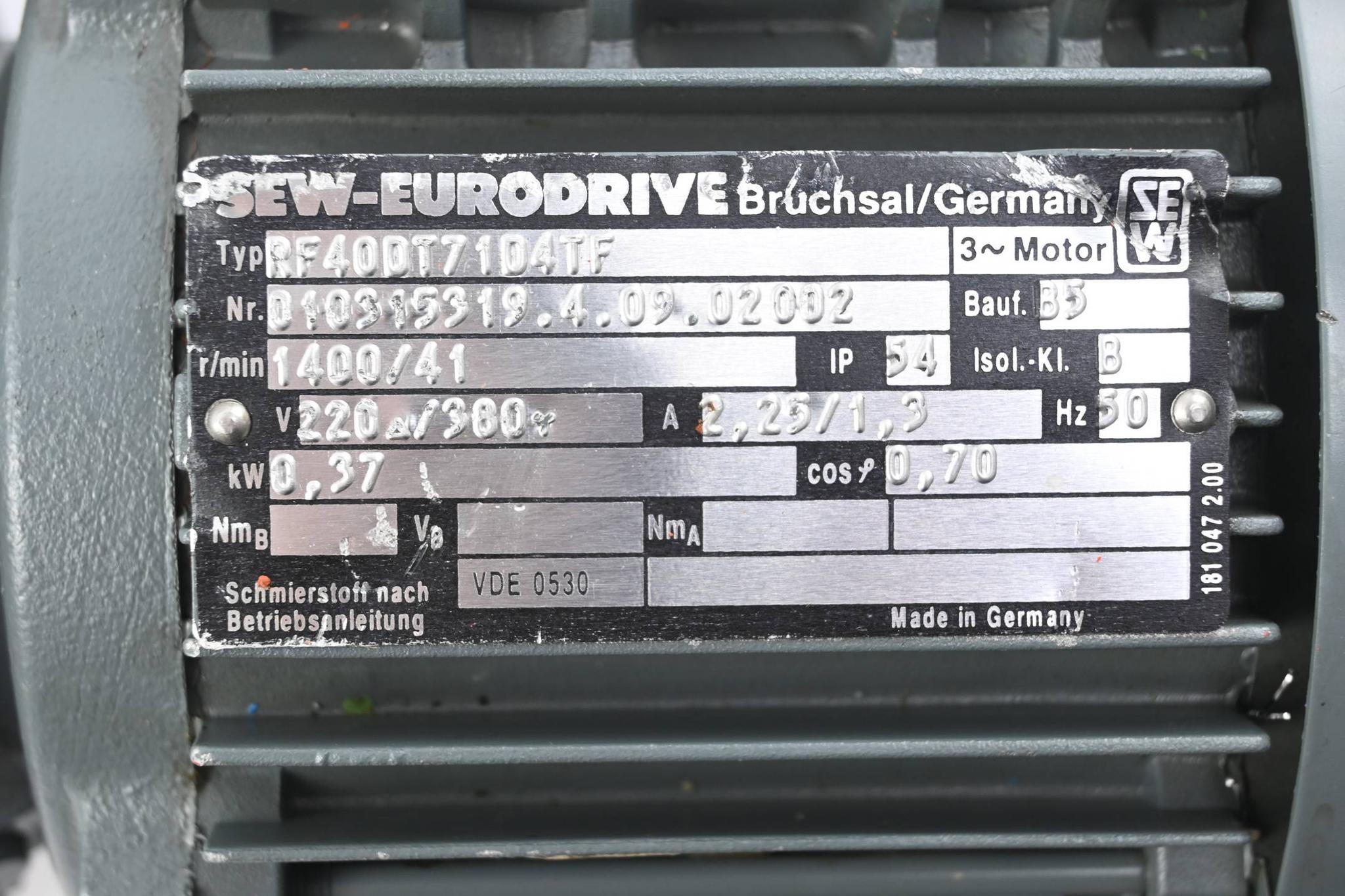 Produktfoto 2 von SEW Eurodrive Getriebemotor RF40DT71D4TF ( RF40 DT71D4TF )