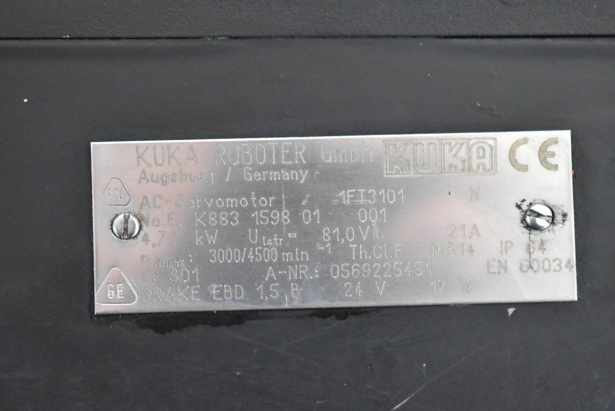 Produktfoto 2 von Kuka AC Servomotor 1FT3101 N ( 0569225451 )