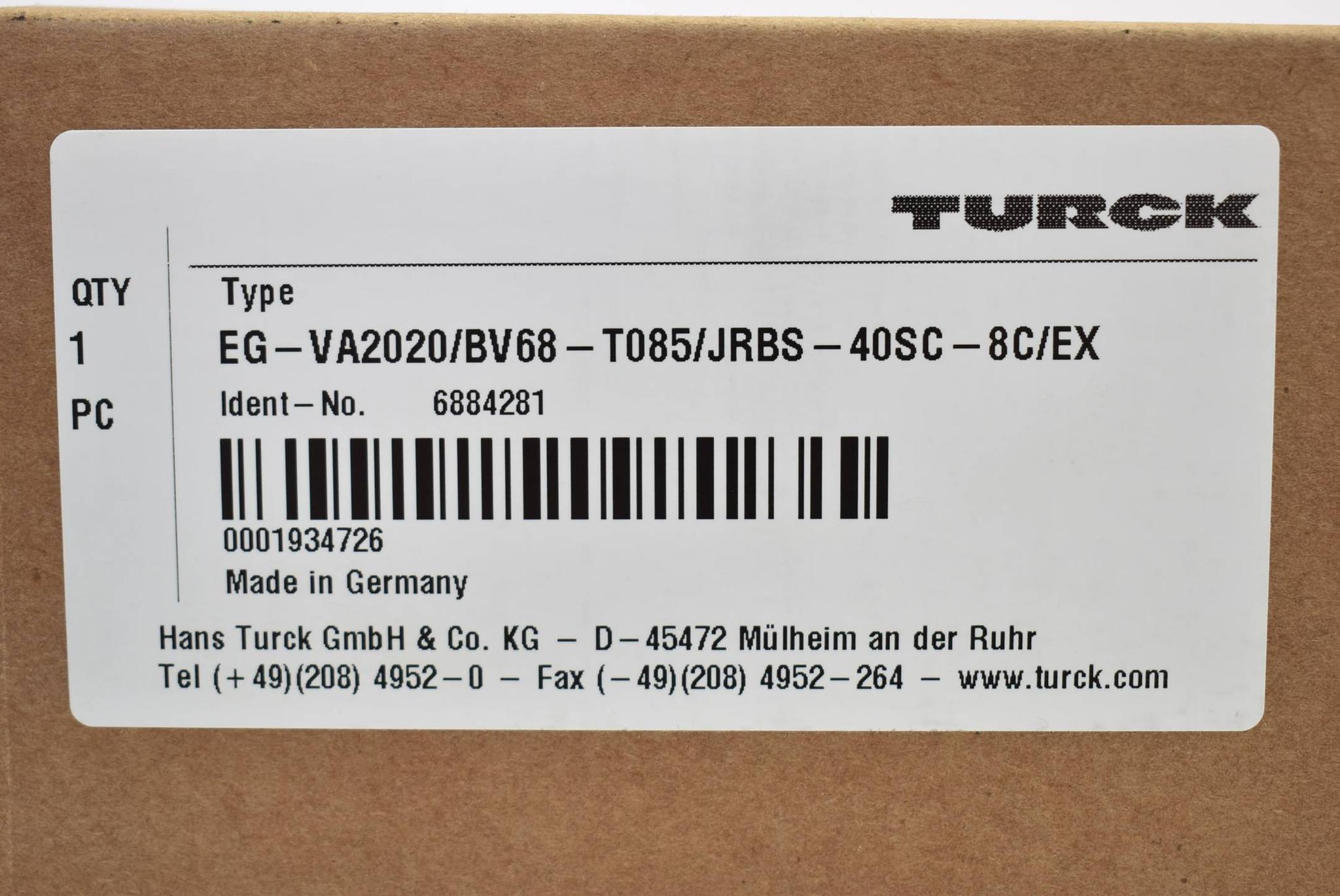 Produktfoto 1 von Turck EG-VA2020/BV68-T085/JRBS-40SC-8C/EX ( 6884281 )