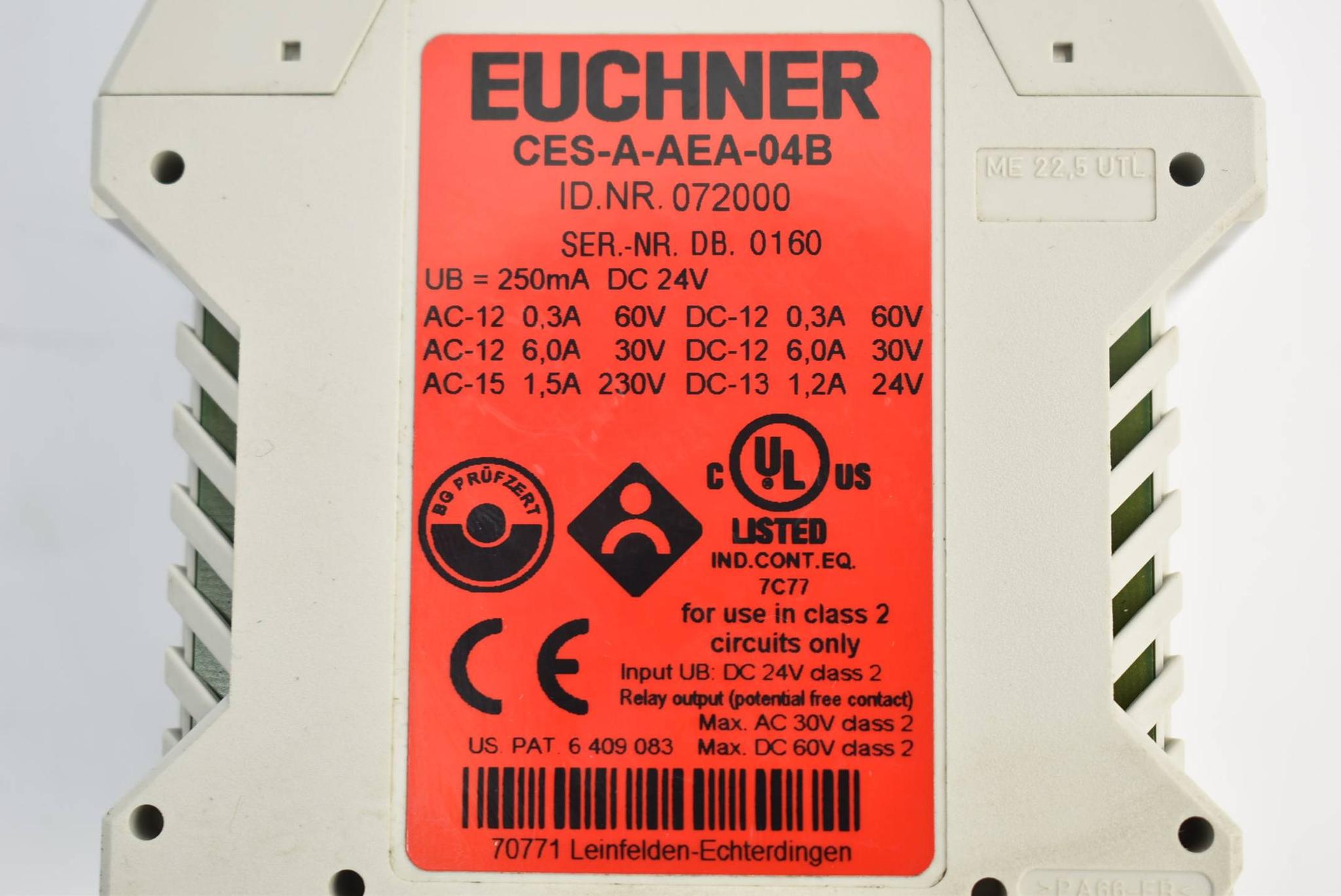 Produktfoto 3 von Euchner Safety Switch Auswertegerät CES-A-AEA-04B ( 072000 )