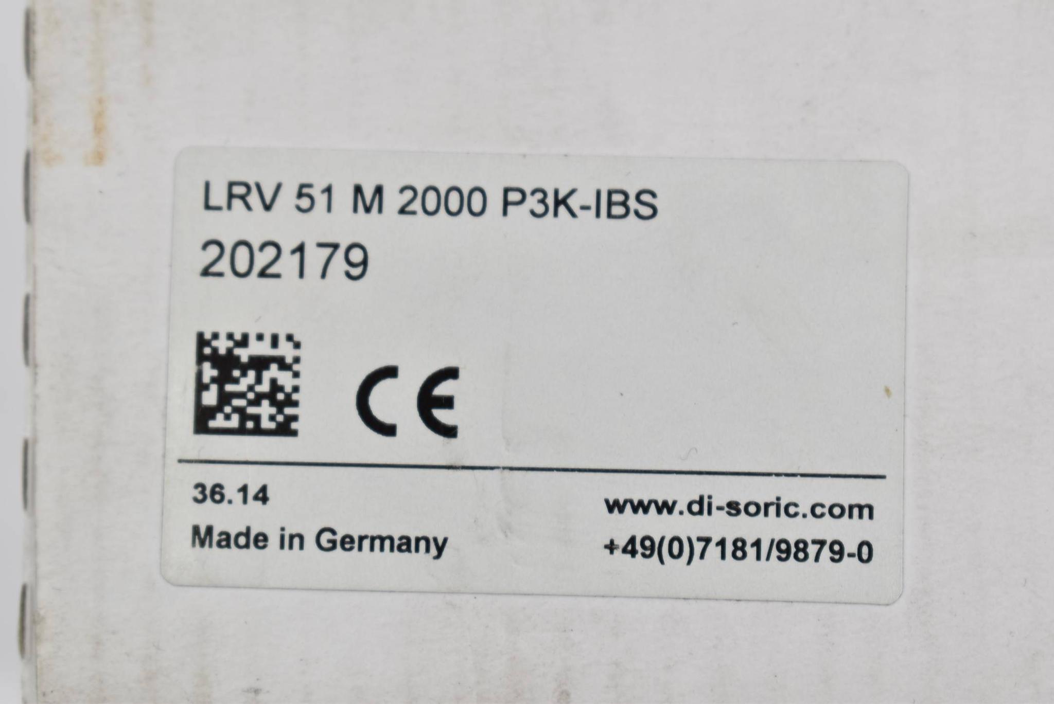 Produktfoto 2 von Di-soric Distanzsensor LRV 51 M 2000 P3K-IBS ( 202179 )