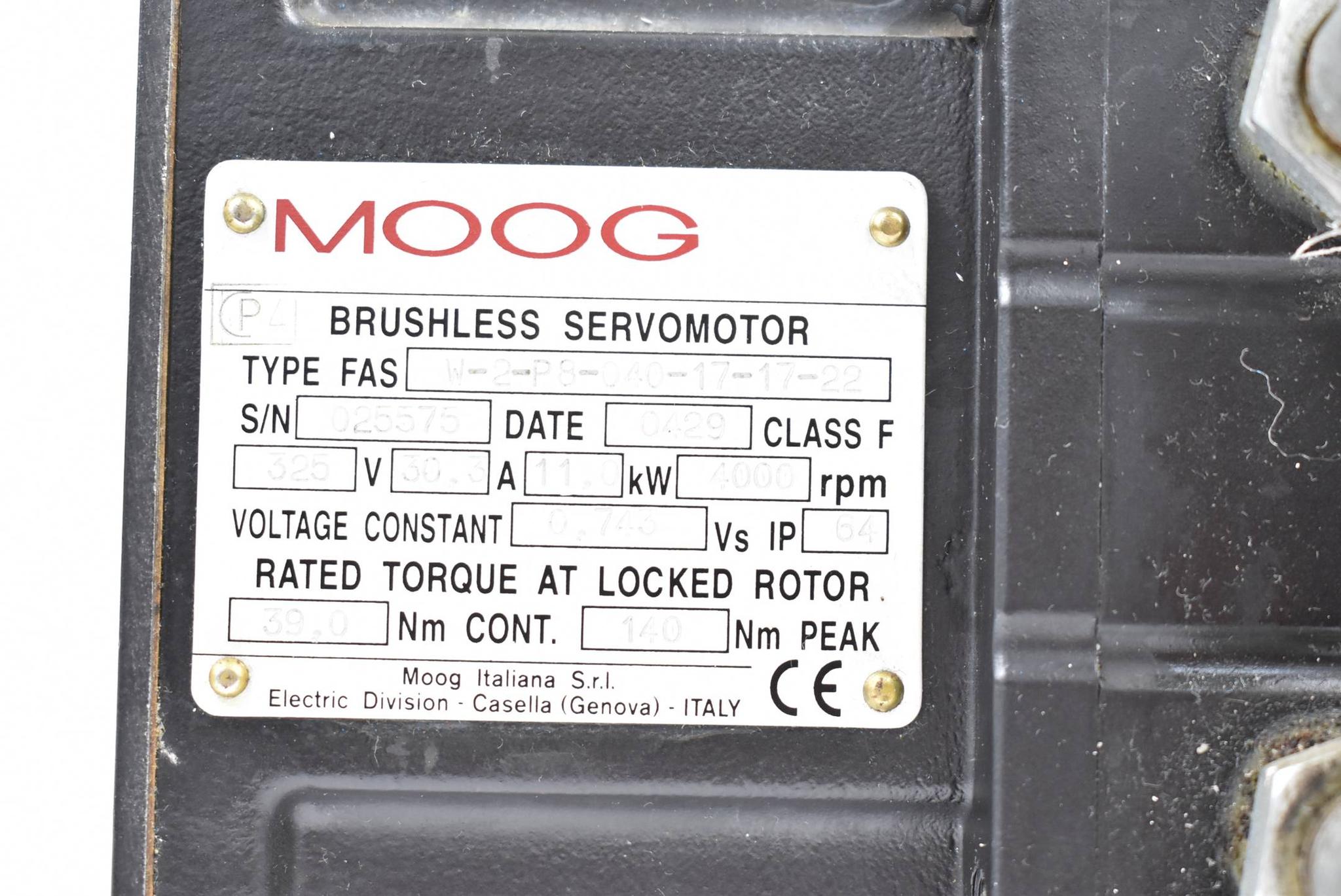 Produktfoto 2 von Moog Servomotor W-2-P8-040-00-17-22