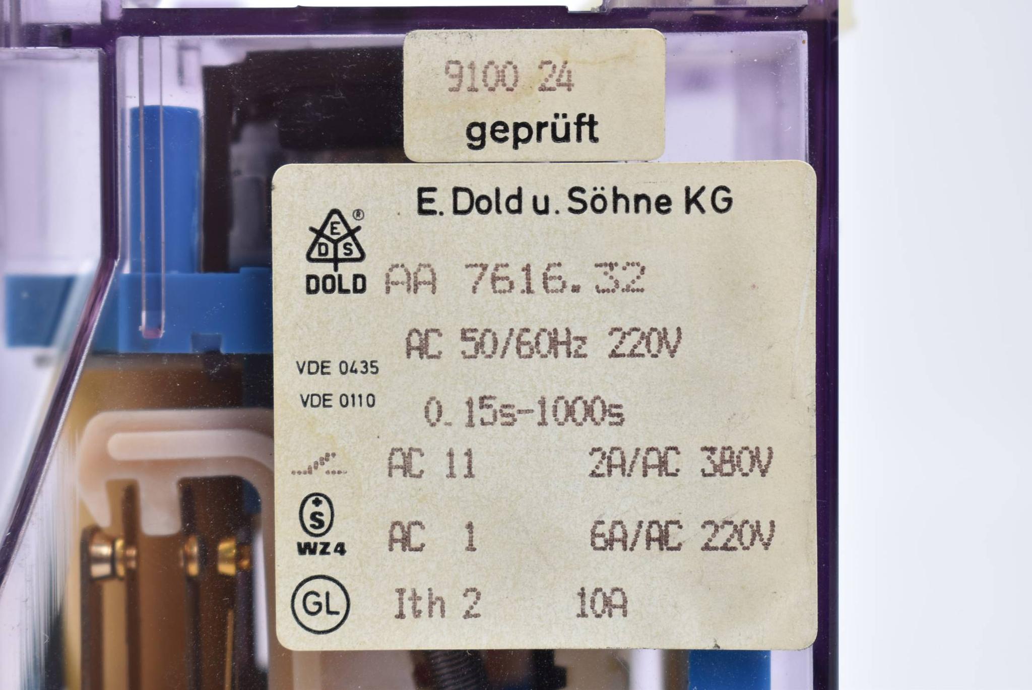 Produktfoto 4 von E. Dold u. Söhne Zeitrelais AC 50/60 Hz 220V 0,15-1000s AA 7616.32