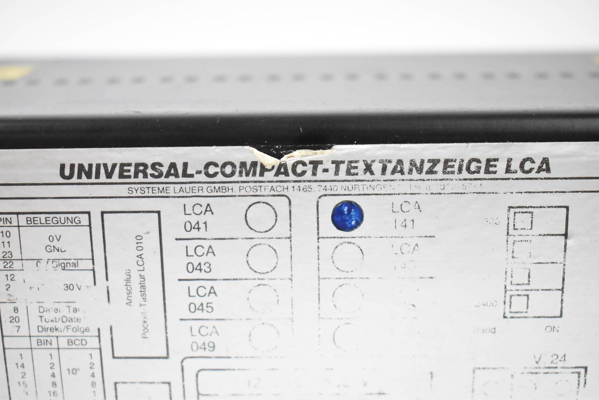 Produktfoto 2 von Systeme Lauer Universal-Compact-Textanzeige LCA 141